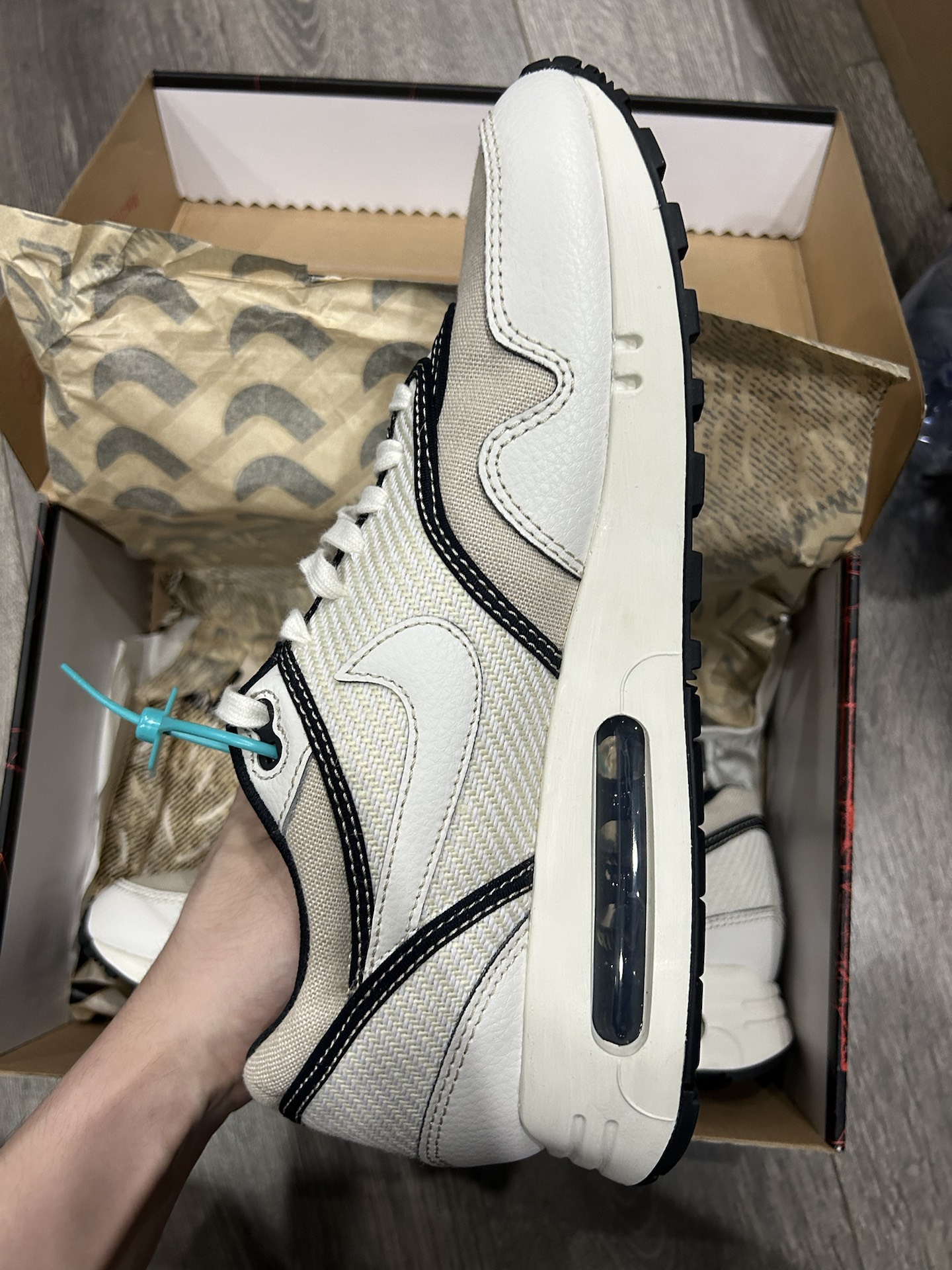 custom review-Nike Air Max 1 86 Low Топ Casual Унисекс Белый Черный