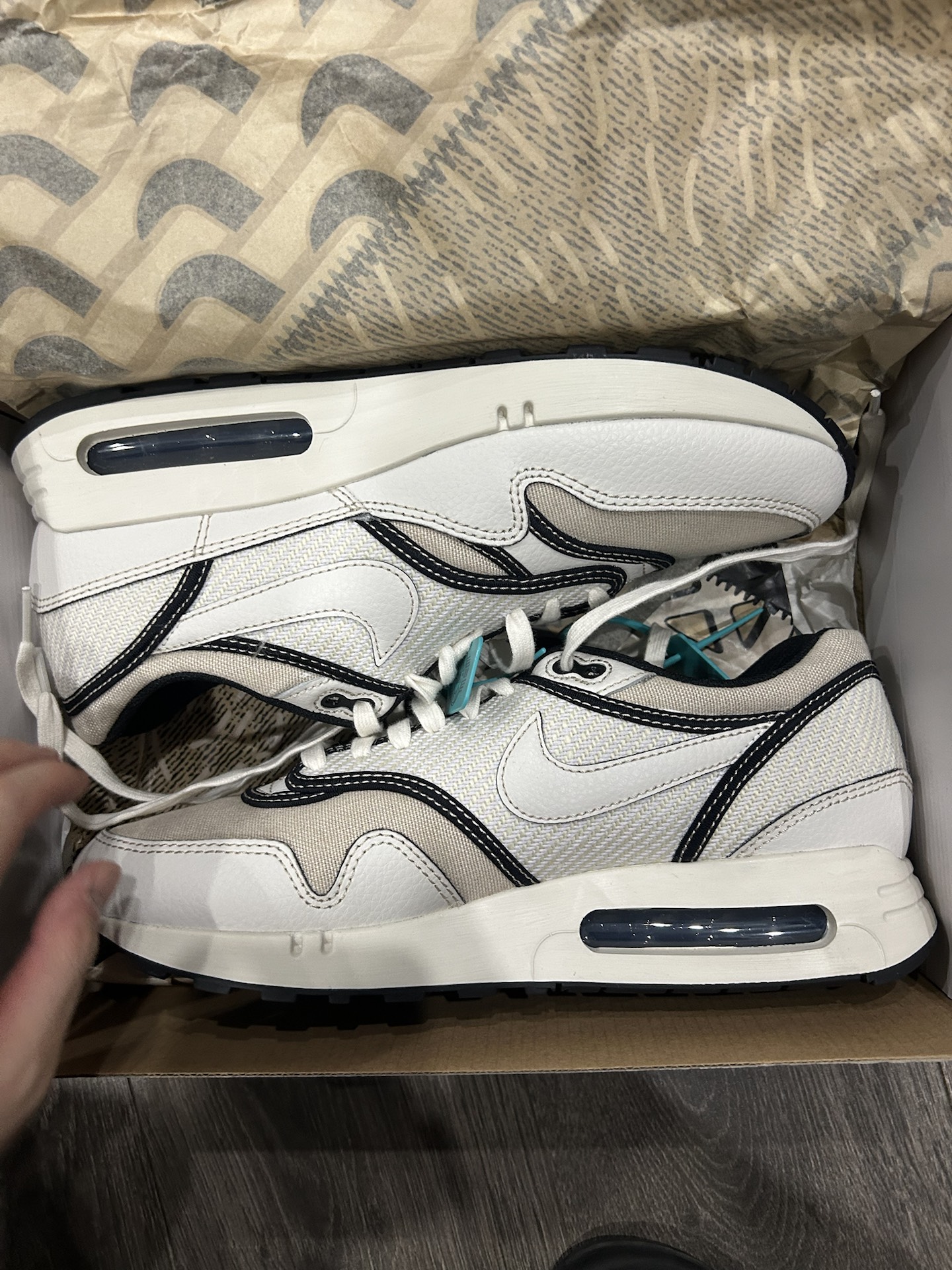 custom review-Nike Air Max 1 86 Low Топ Casual Унисекс Белый Черный