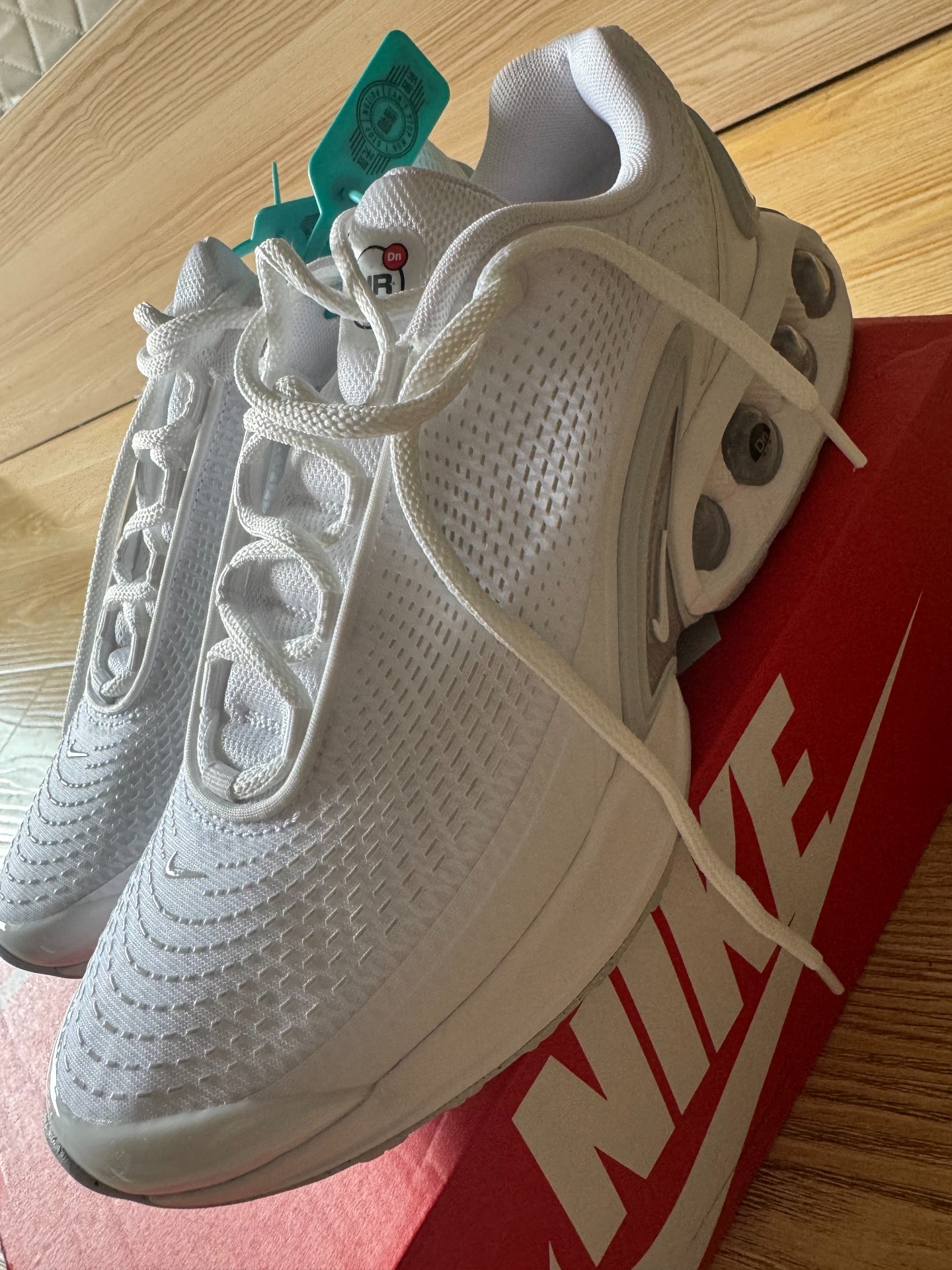 custom review-Nike Air Max Dn 'Белый Металлический Серебряный' Амортизация Устойчивость к истиранию Дышащий Низкий верх Повседневный Унисекс Белый