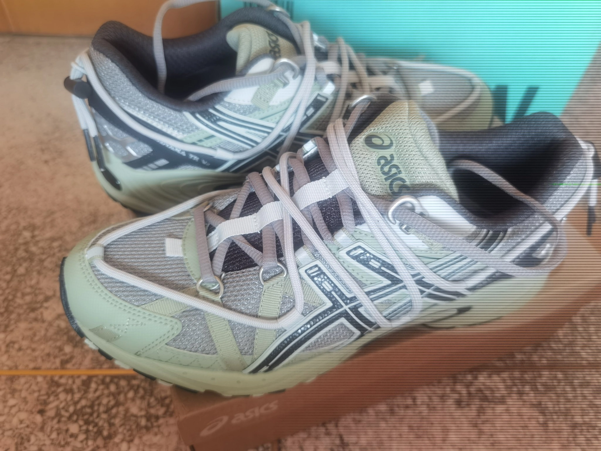 custom review-Asics Gel Kahana TR V2 Текстиль Кожа Низкий Верх Повседневная Обувь Унисекс Шалфейно-Зеленый