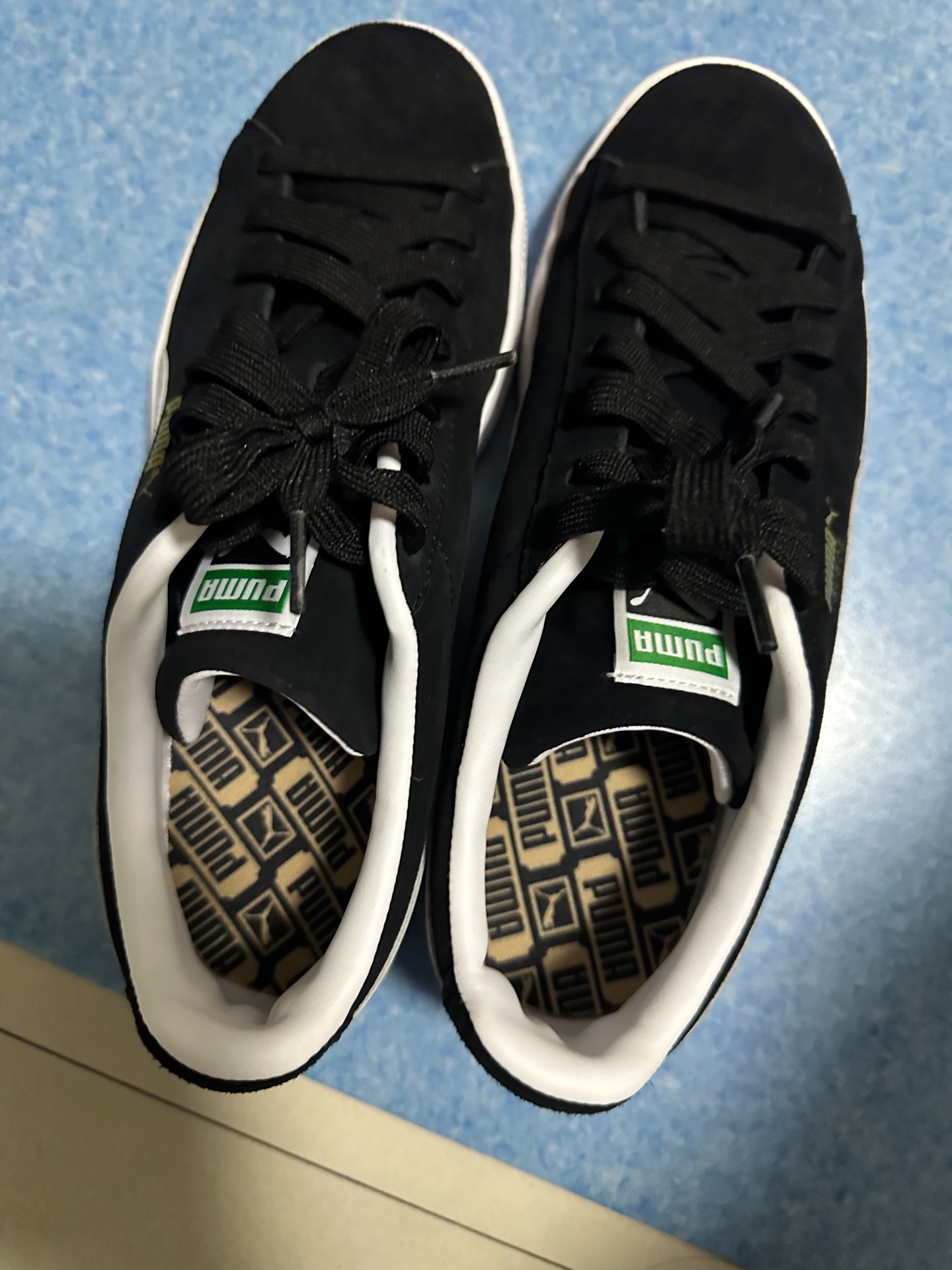 custom review-PUMA Suede Classic Амортизация Устойчивый к истиранию Дышащий Низкий Топ Беговые кроссовки Унисекс Черный Белый