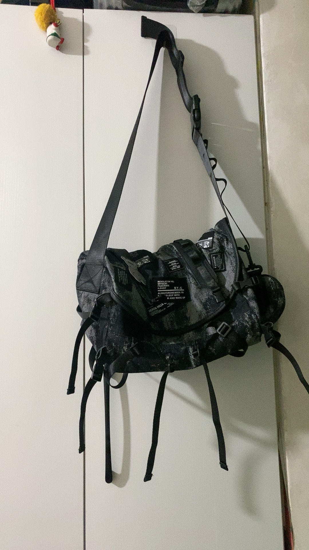 custom review-MASTER CANVAS Ткань Сумка через плечо Унисекс Черная