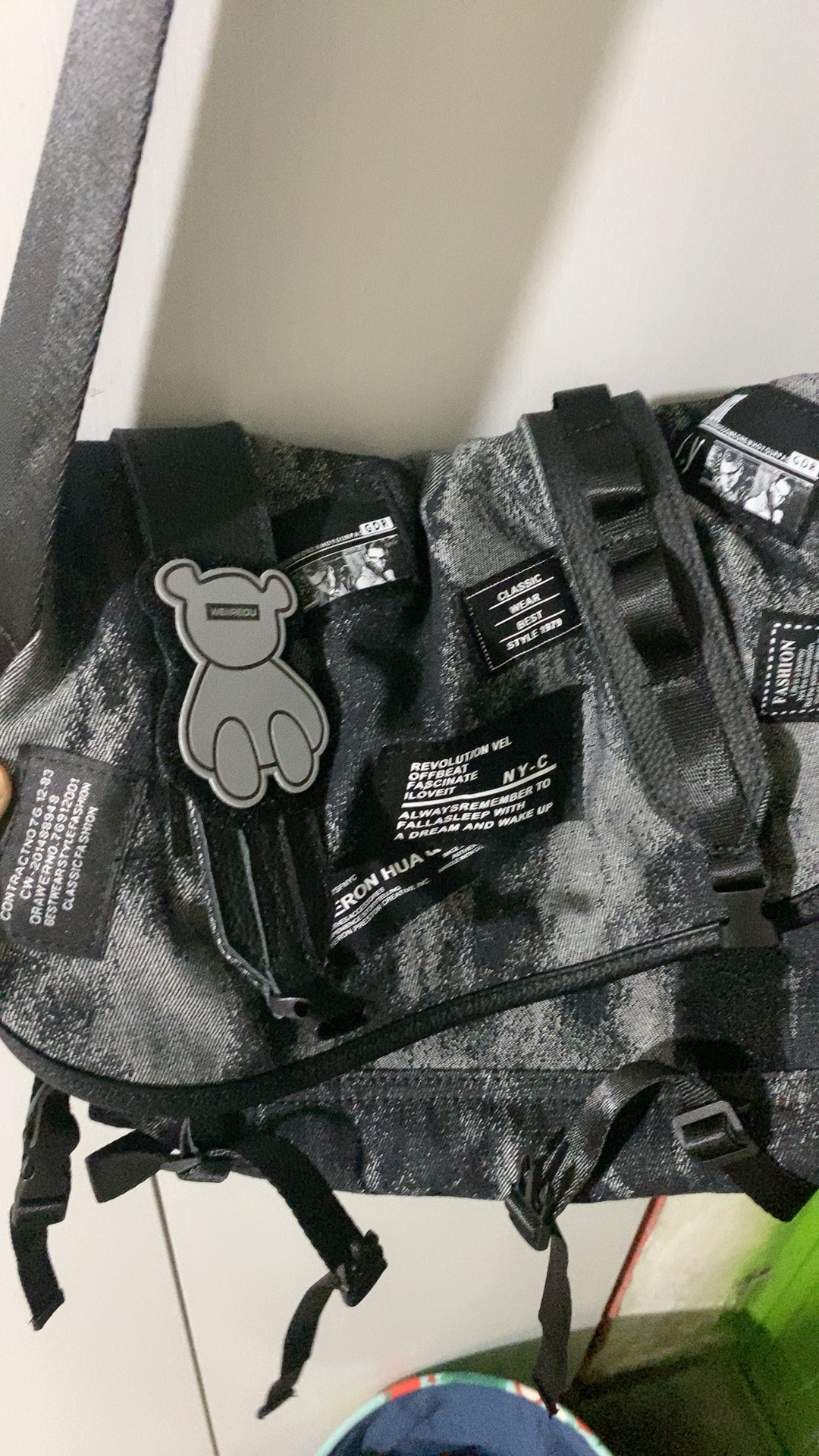 custom review-MASTER CANVAS Ткань Сумка через плечо Унисекс Черная