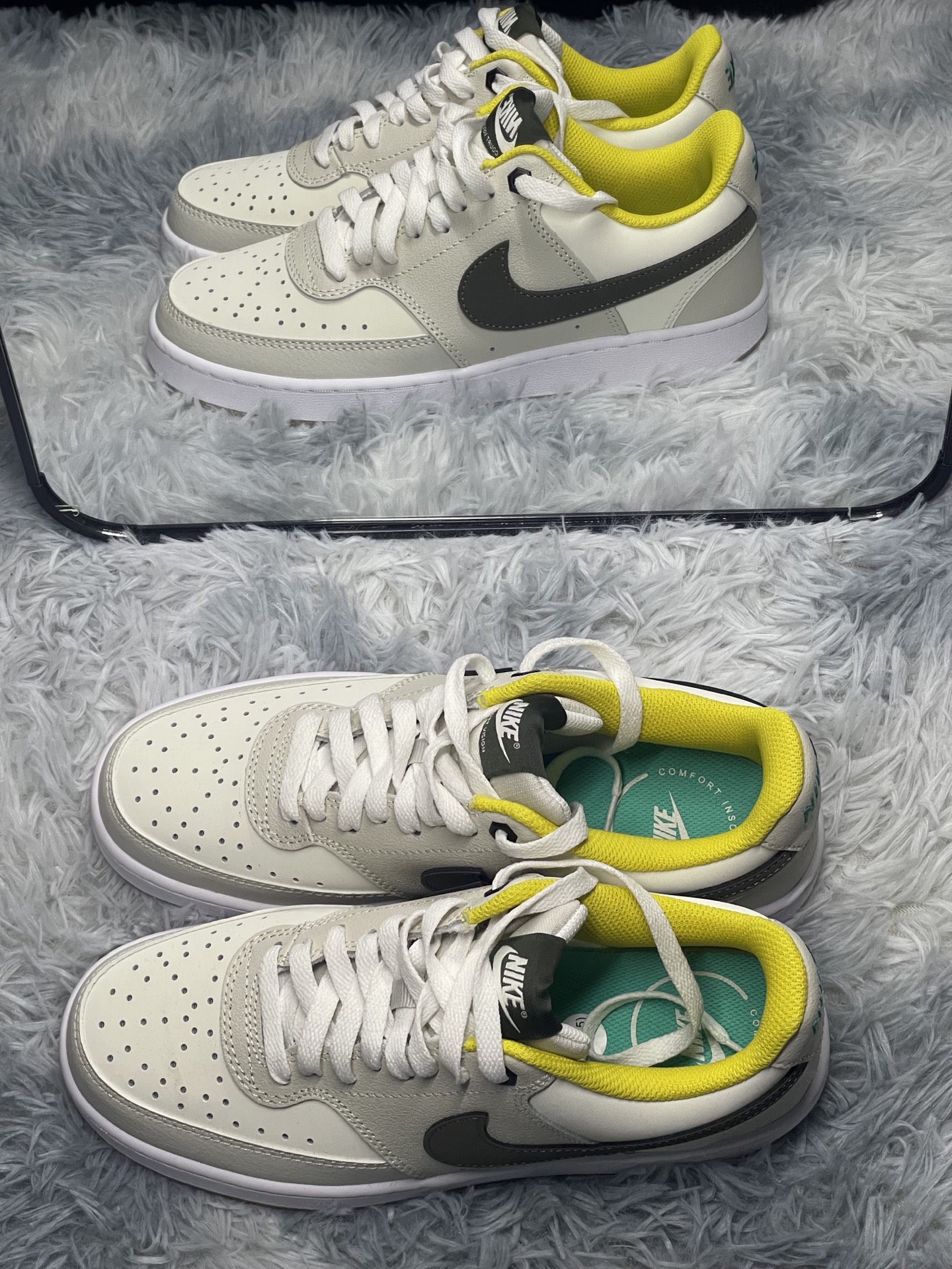 nike court vision low灰绿