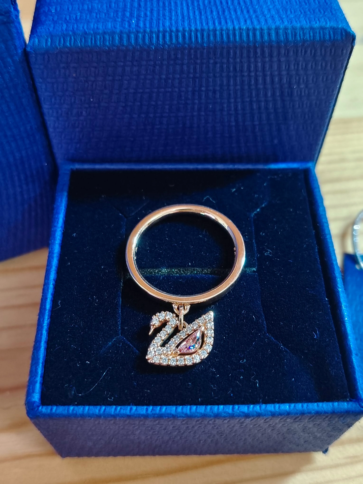 custom review-Swarovski Кольца из искусственного хрусталя Женские с покрытием из розового золота