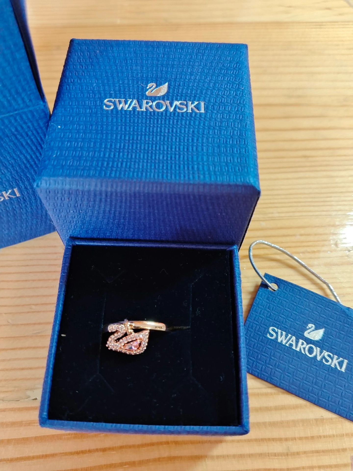 custom review-Swarovski Кольца из искусственного хрусталя Женские с покрытием из розового золота