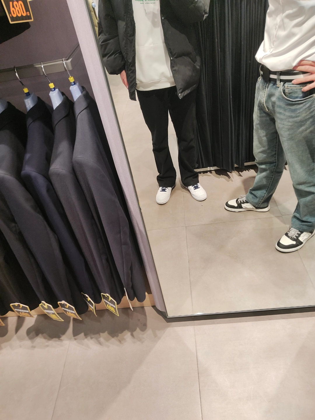 custom review-Белый медведь Промытый Эластичный Состаривание Буткат Джинсы Лето Унисекс