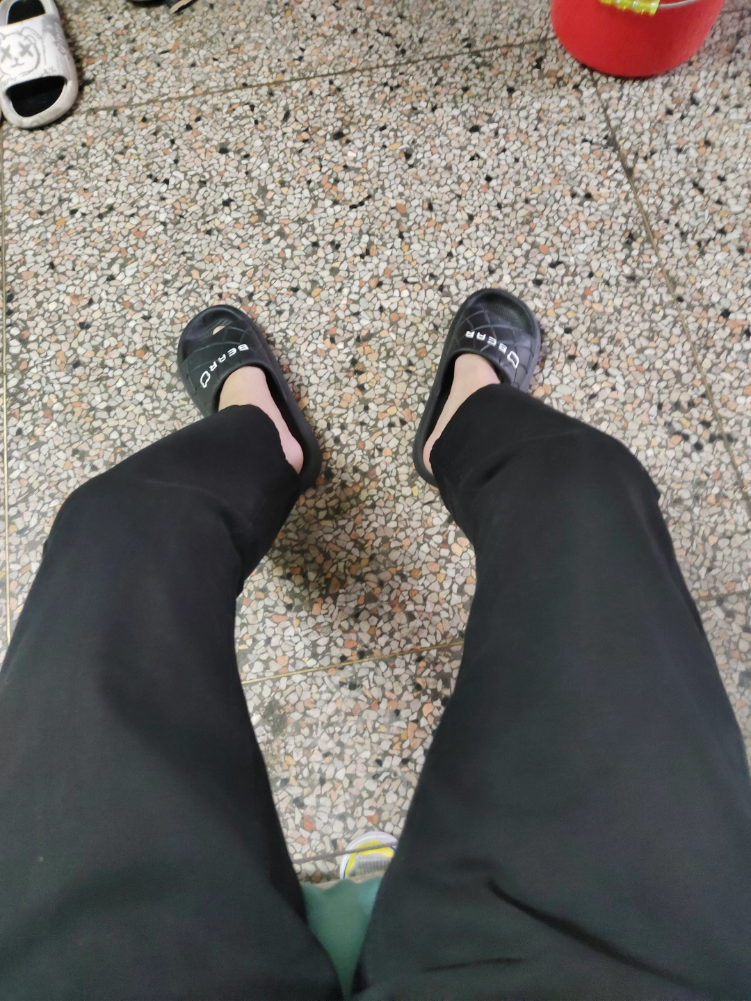 custom review-Белый медведь Промытый Эластичный Состаривание Буткат Джинсы Лето Унисекс