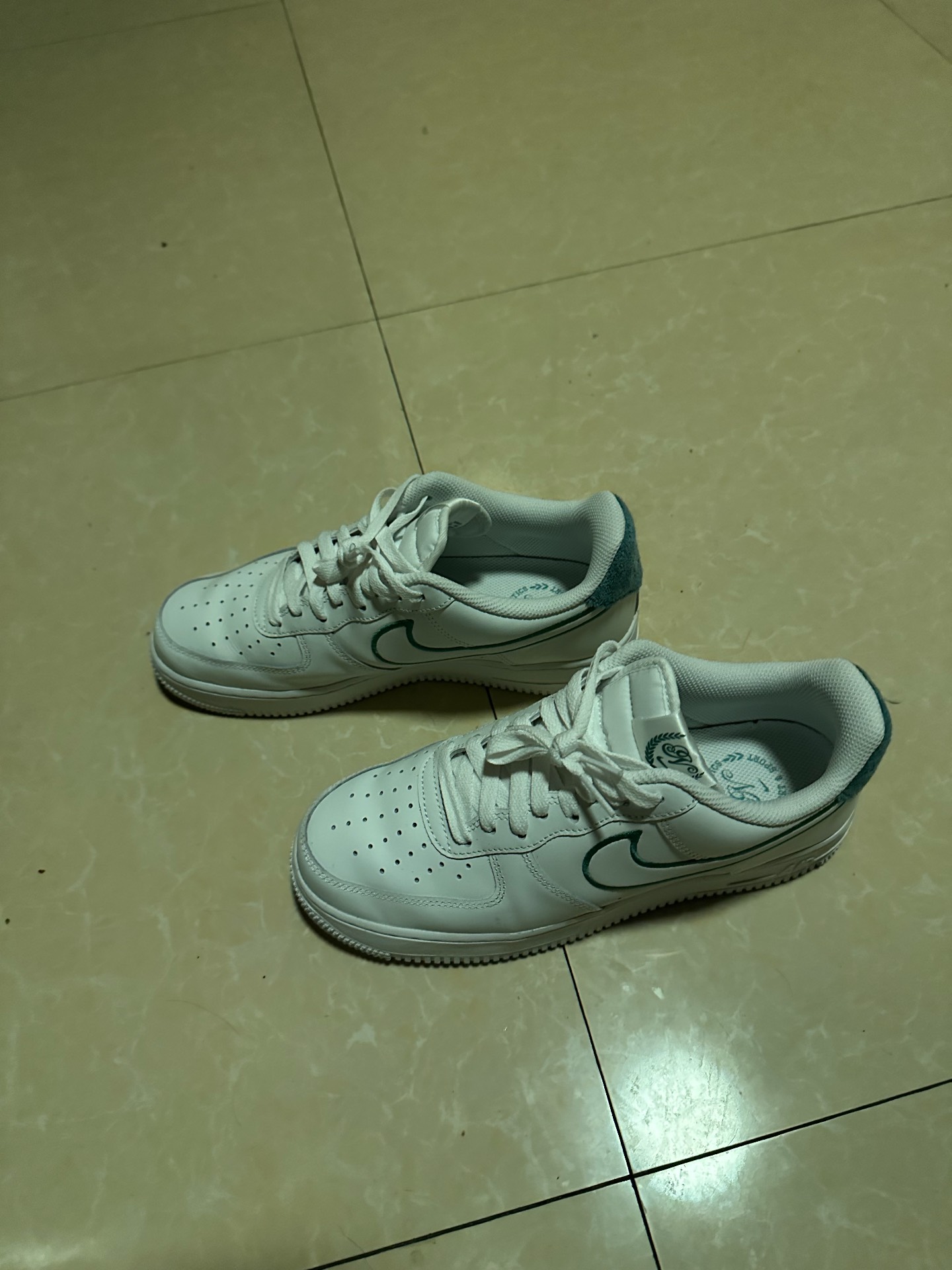 custom review-Nike Air FORCE 1 Low Топ Скейтборд Кроссовки Мужские Белые Зеленые