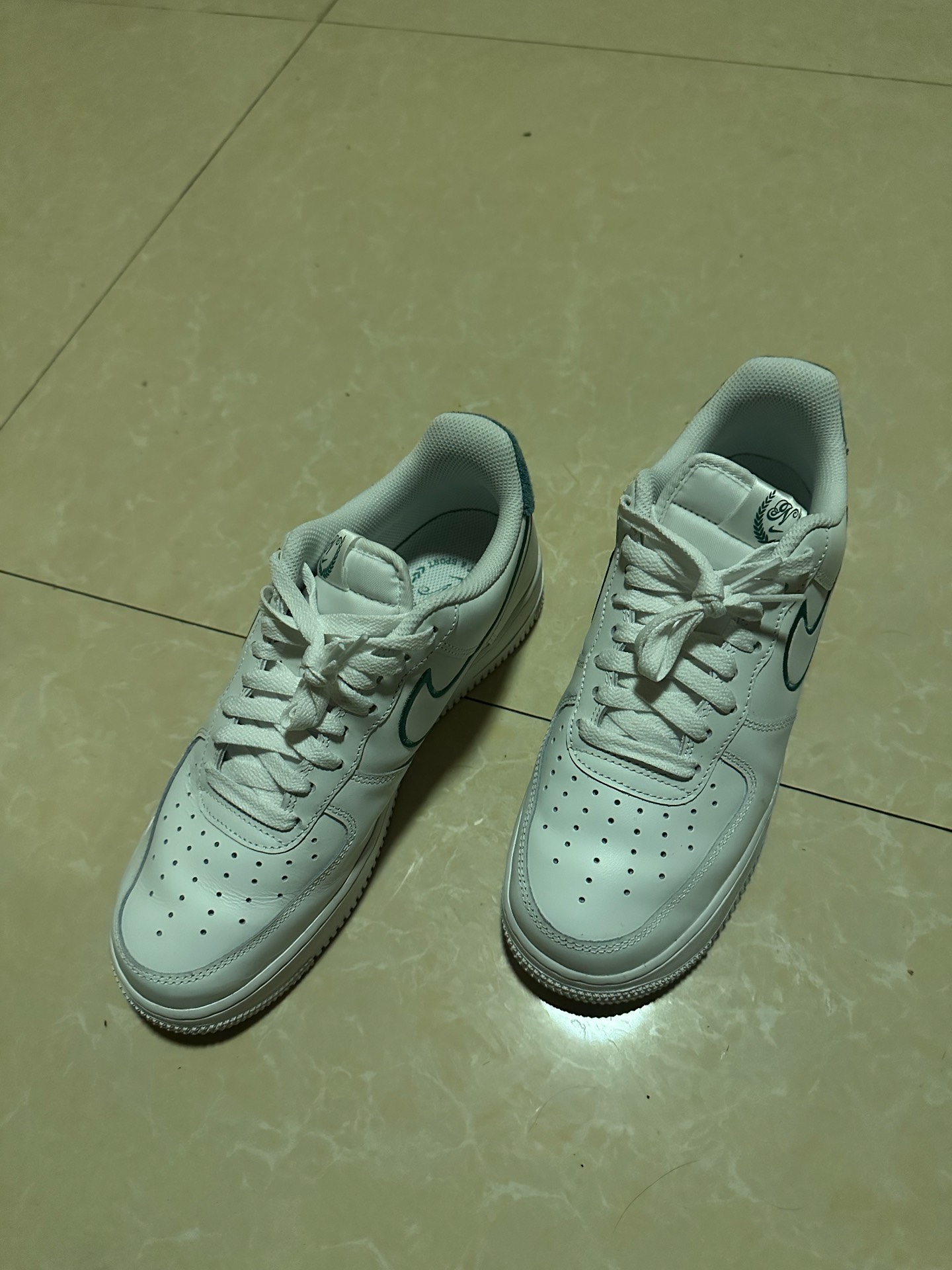 custom review-Nike Air FORCE 1 Low Топ Скейтборд Кроссовки Мужские Белые Зеленые