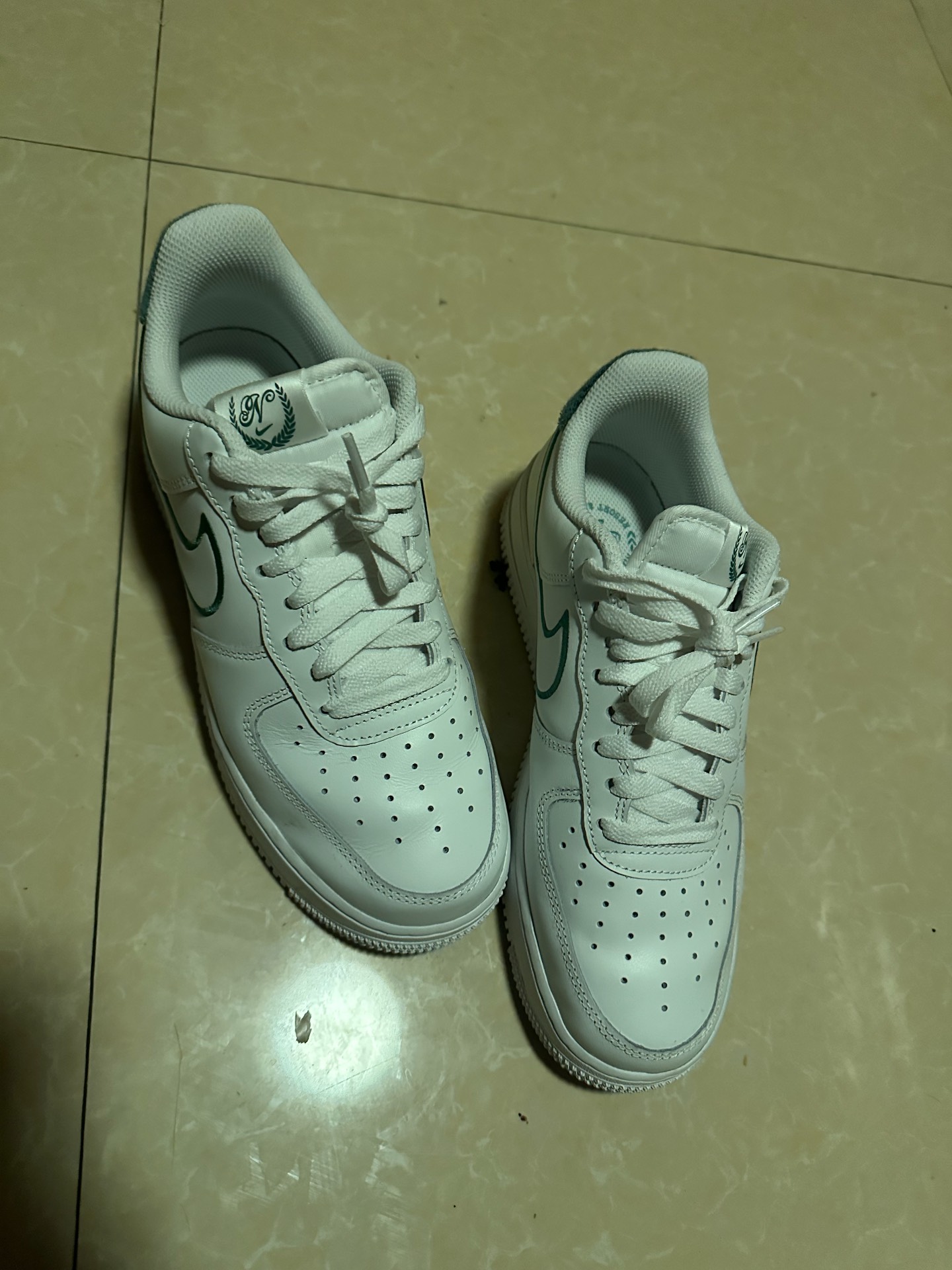 custom review-Nike Air FORCE 1 Low Топ Скейтборд Кроссовки Мужские Белые Зеленые