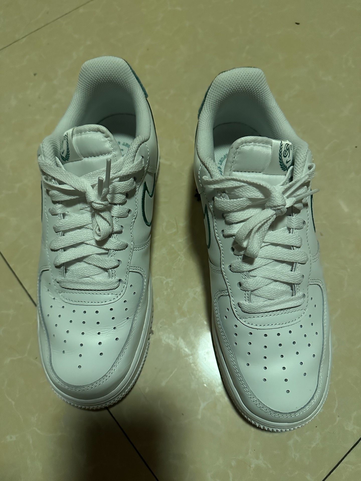 custom review-Nike Air FORCE 1 Low Топ Скейтборд Кроссовки Мужские Белые Зеленые