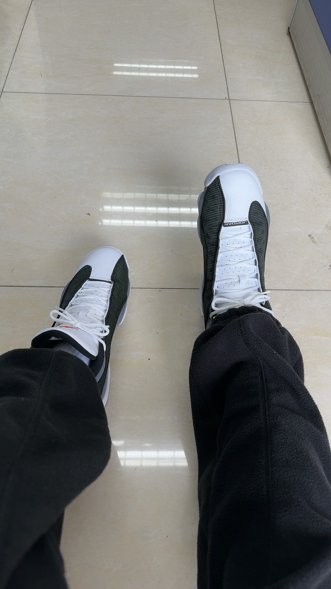 custom review-Jordan Air Jordan 13 Retro 'Черный Кремний' Черный Кремний MID Топ Винтажные баскетбольные кроссовки Мужской Черный Белый Серый