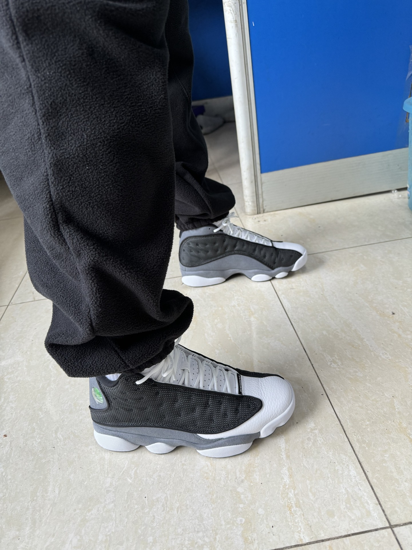 custom review-Jordan Air Jordan 13 Retro 'Черный Кремний' Черный Кремний MID Топ Винтажные баскетбольные кроссовки Мужской Черный Белый Серый