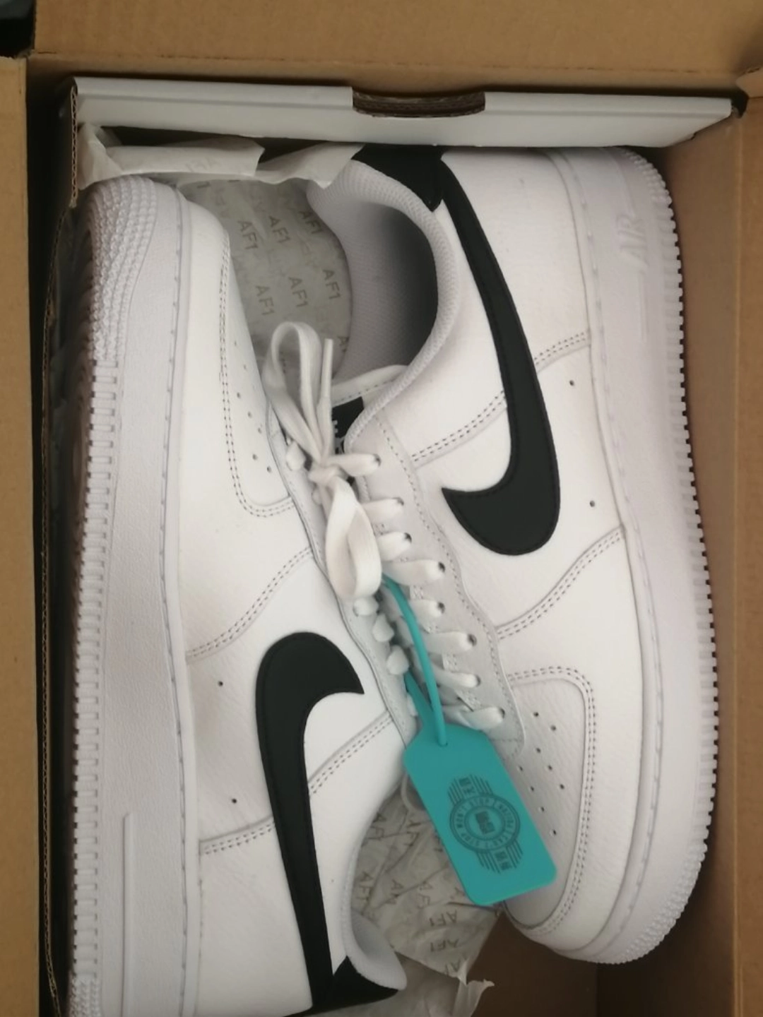 custom review-Nike Air Force 1 Low Топ Скейтборд Кроссовки Женские Белые Черные