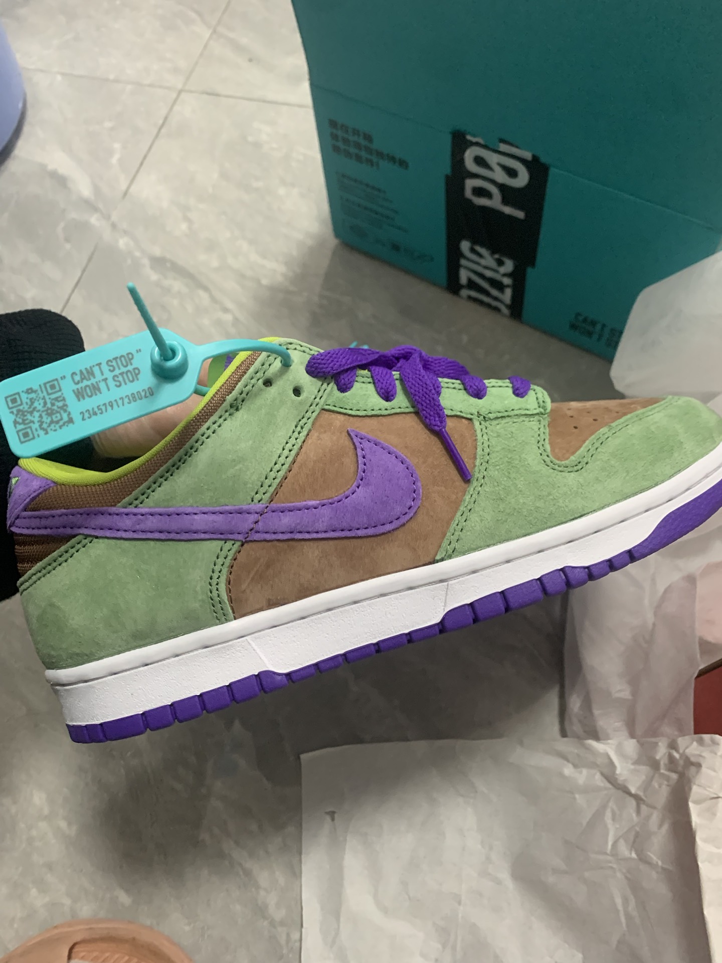 custom review-Nike Dunk SP 'Veneer' Low Топ Скейтборд Кроссовки Унисекс Коричнево-зеленый