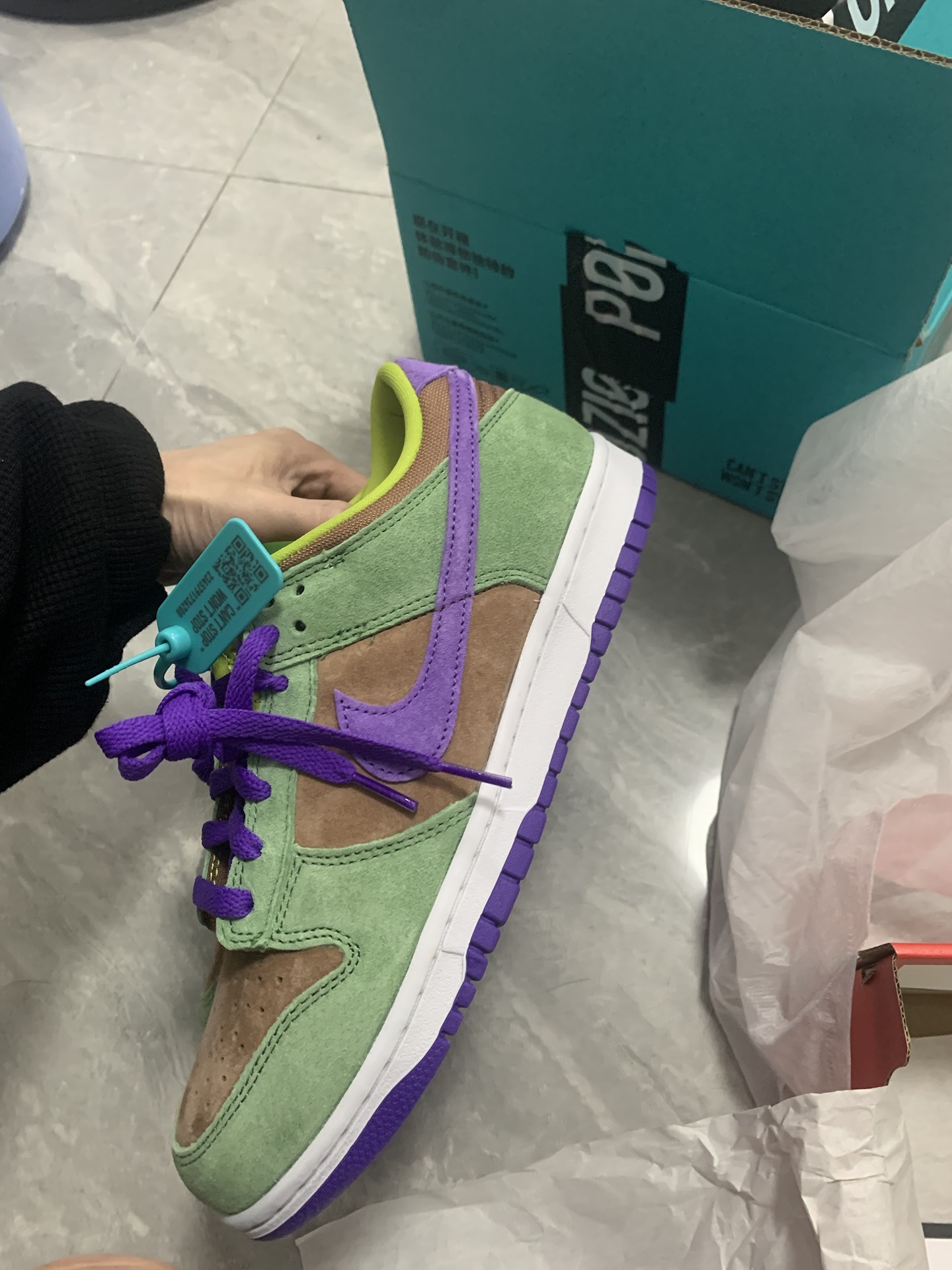 custom review-Nike Dunk SP 'Veneer' Low Топ Скейтборд Кроссовки Унисекс Коричнево-зеленый