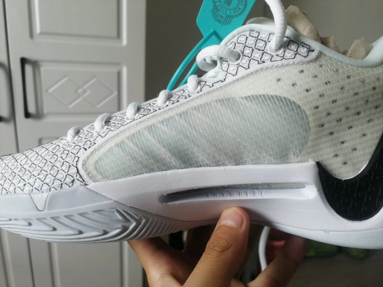 custom review-Nike Sabrina 1 'Магнитный' Низкие Баскетбольные Кроссовки Женские Белые Черные Азиатская Версия