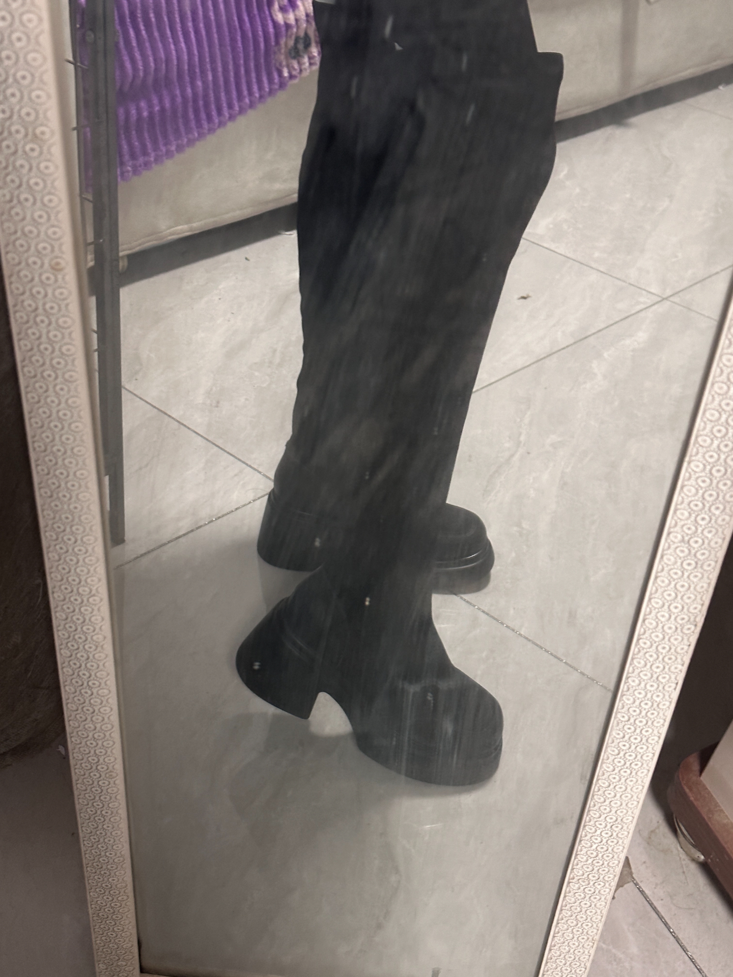 custom review-AGSDON Ботинки выше колена 7 см женские