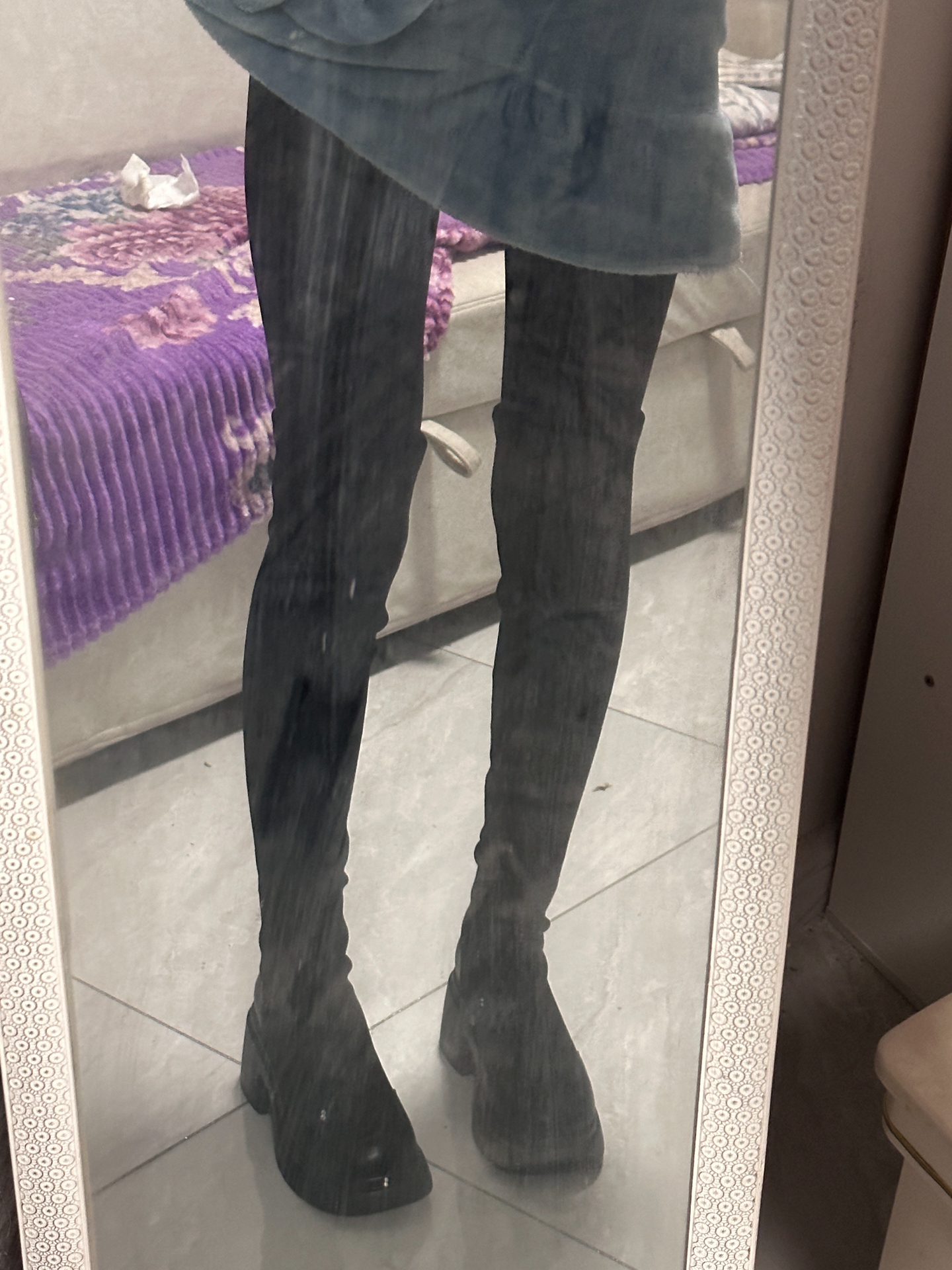 custom review-AGSDON Ботинки выше колена 7 см женские