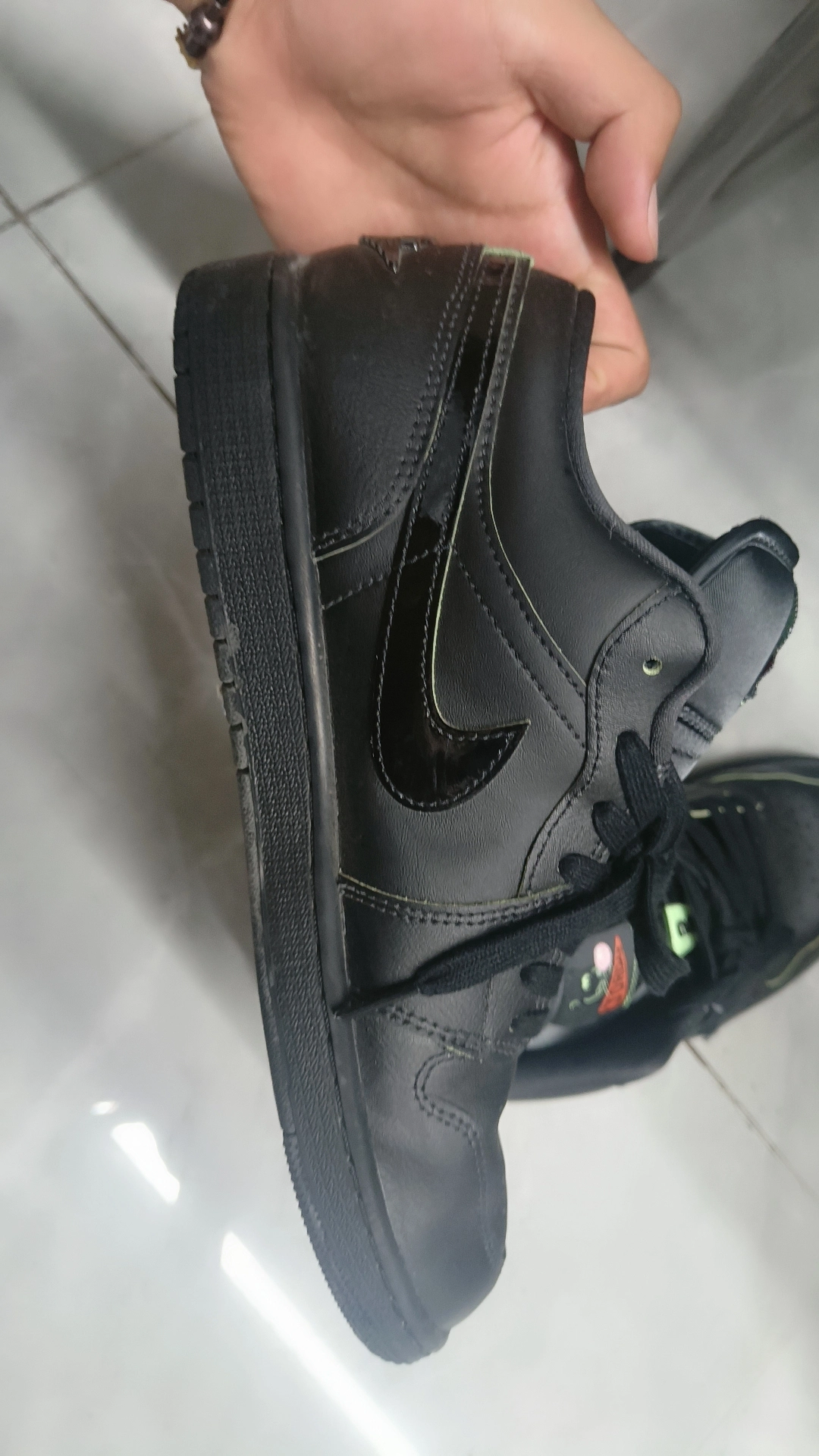 custom review-Jordan Air Jordan 1 Low SE 'Black Steam Green' Low Top Винтажные баскетбольные кроссовки Унисекс Черный