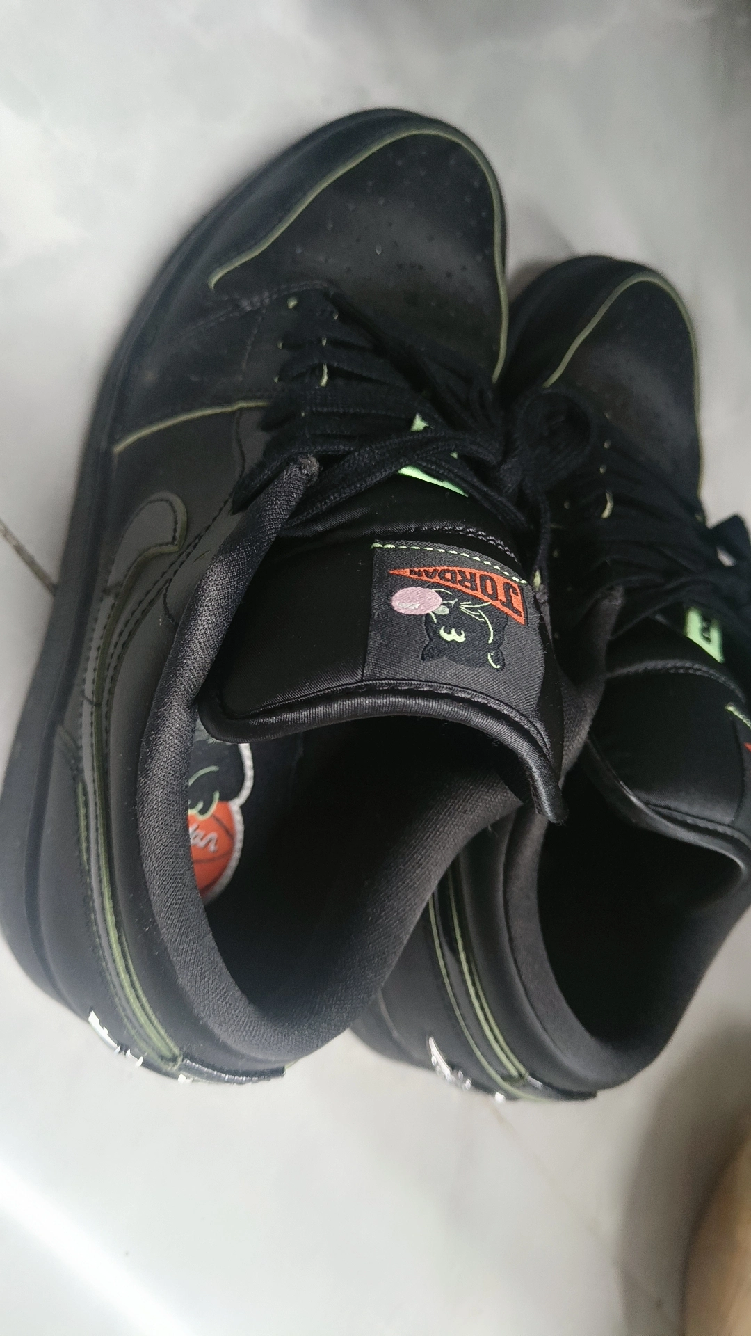custom review-Jordan Air Jordan 1 Low SE 'Black Steam Green' Low Top Винтажные баскетбольные кроссовки Унисекс Черный