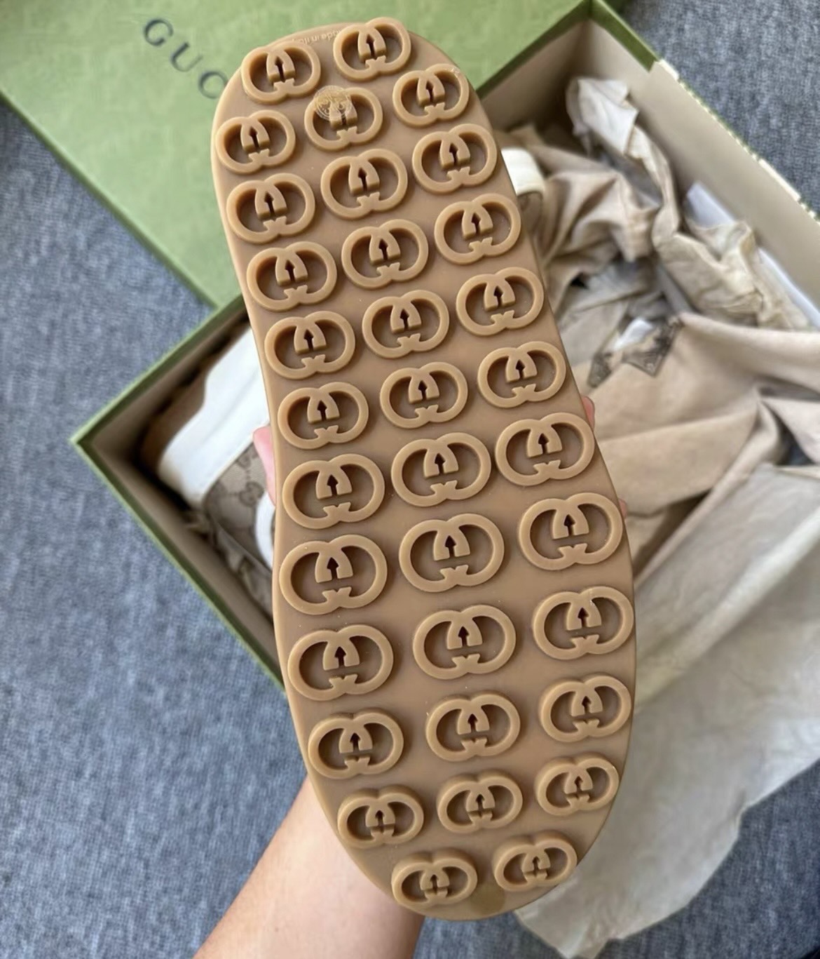 custom review-GUCCI Высокие Топы Стильные Скейтбординг Мужские Бежевые