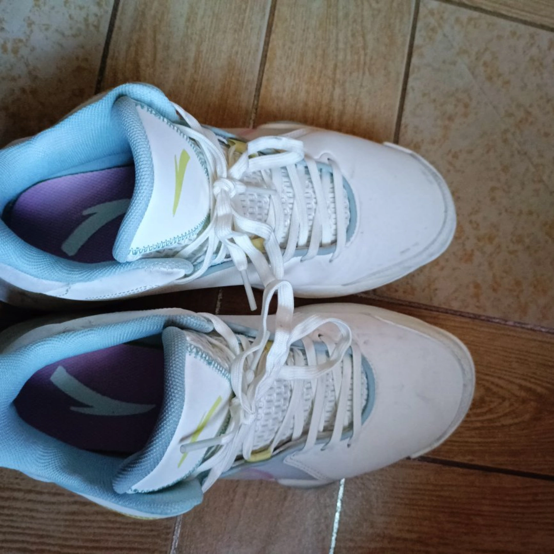 custom review-Anta Airspace 4 Anti Slip Wear Resistant Low Top Basketball Shoes Men
s White Blue Pink
