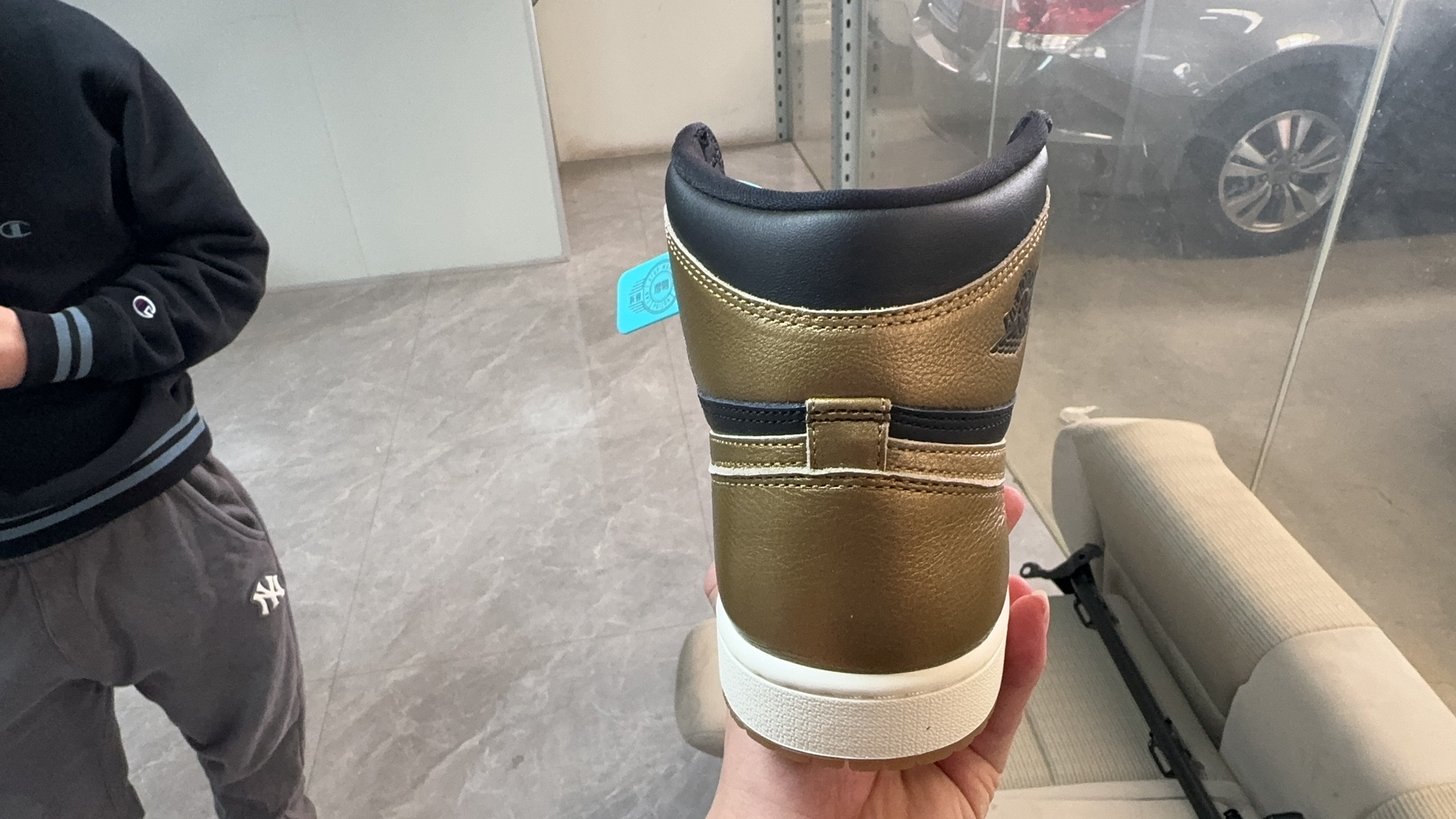 custom review-Jordan Air Jordan 1 High OG 'Металлик Золотой' High Топ Винтажные баскетбольные кроссовки Унисекс Черный Золотой