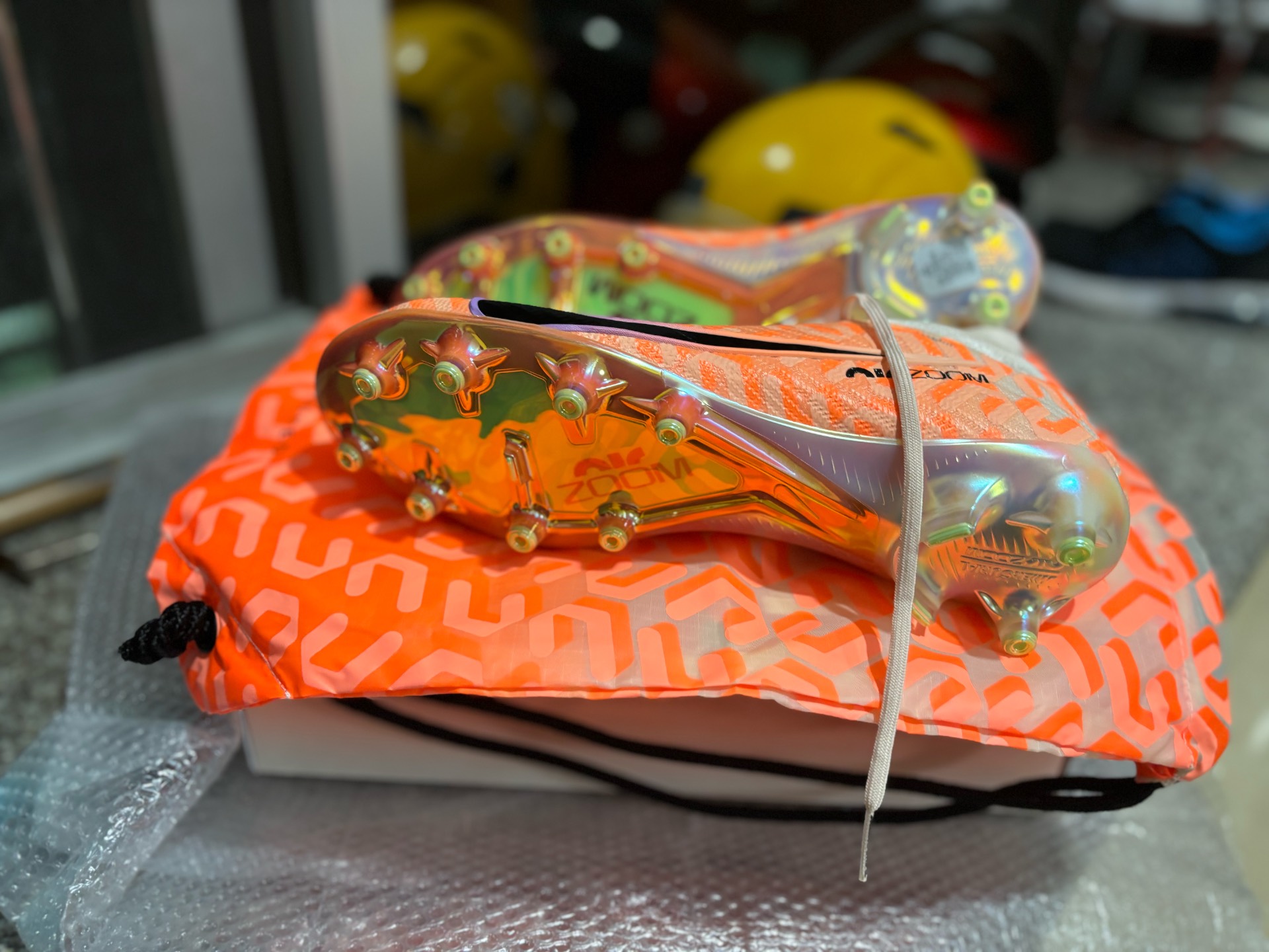 custom review-Nike Mercurial Superfly 9 AG Искусственная трава Искусственный шипы Футбольные бутсы Мужской Апельсин