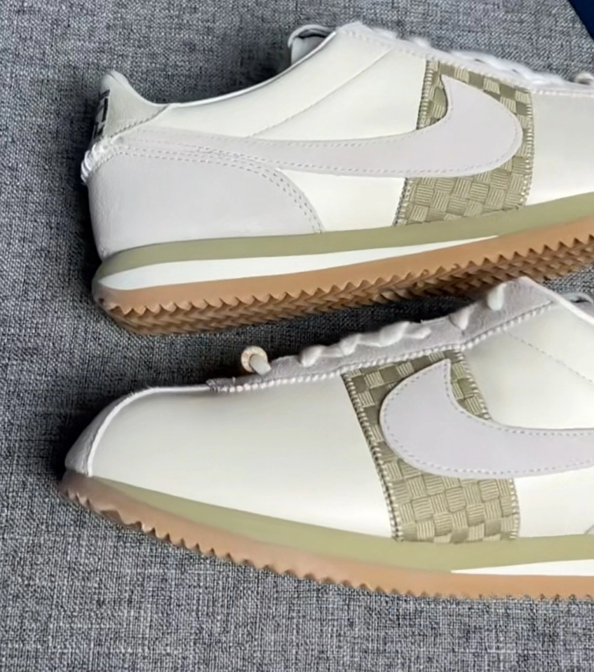 custom review-Nike Cortez Low Топ Повседневный Городской Коммутер Беговые кроссовки Мужской Бежевый