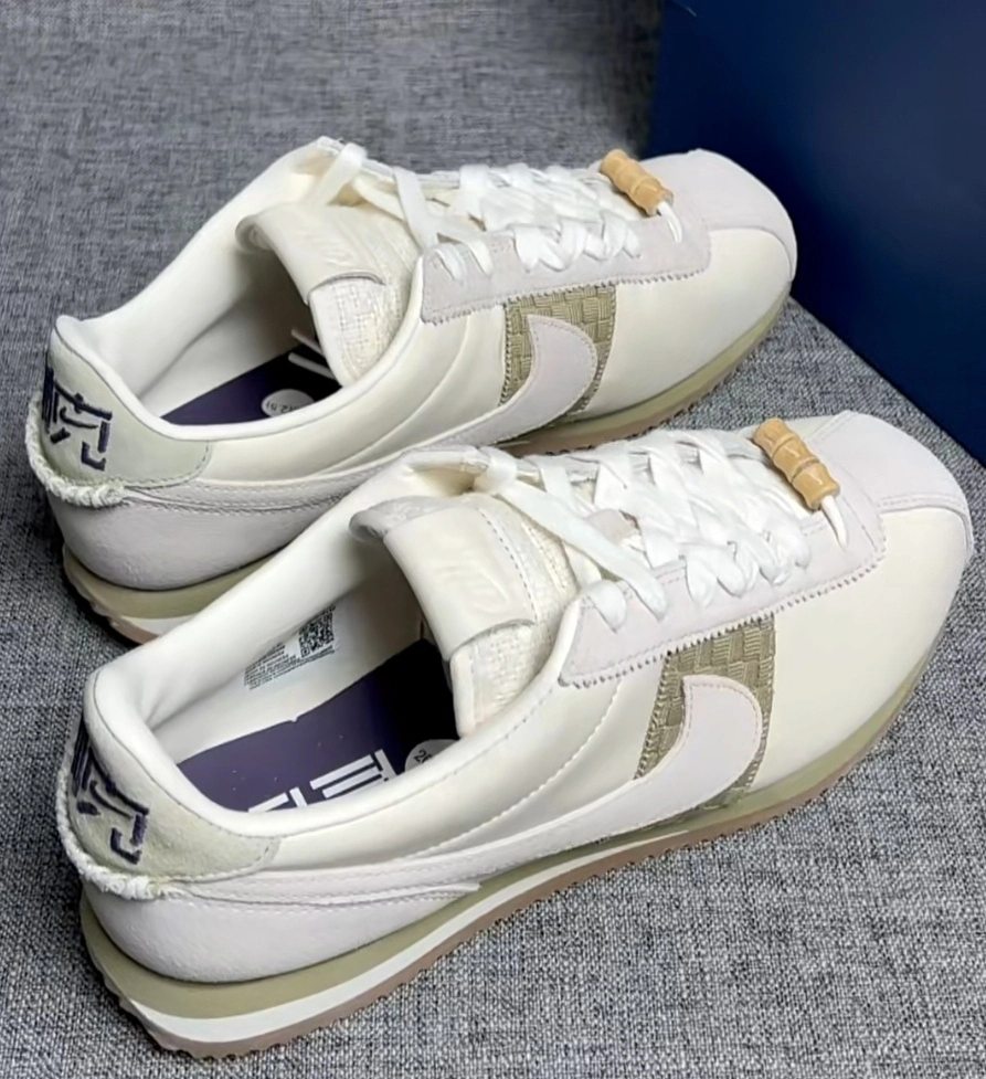 custom review-Nike Cortez Low Топ Повседневный Городской Коммутер Беговые кроссовки Мужской Бежевый