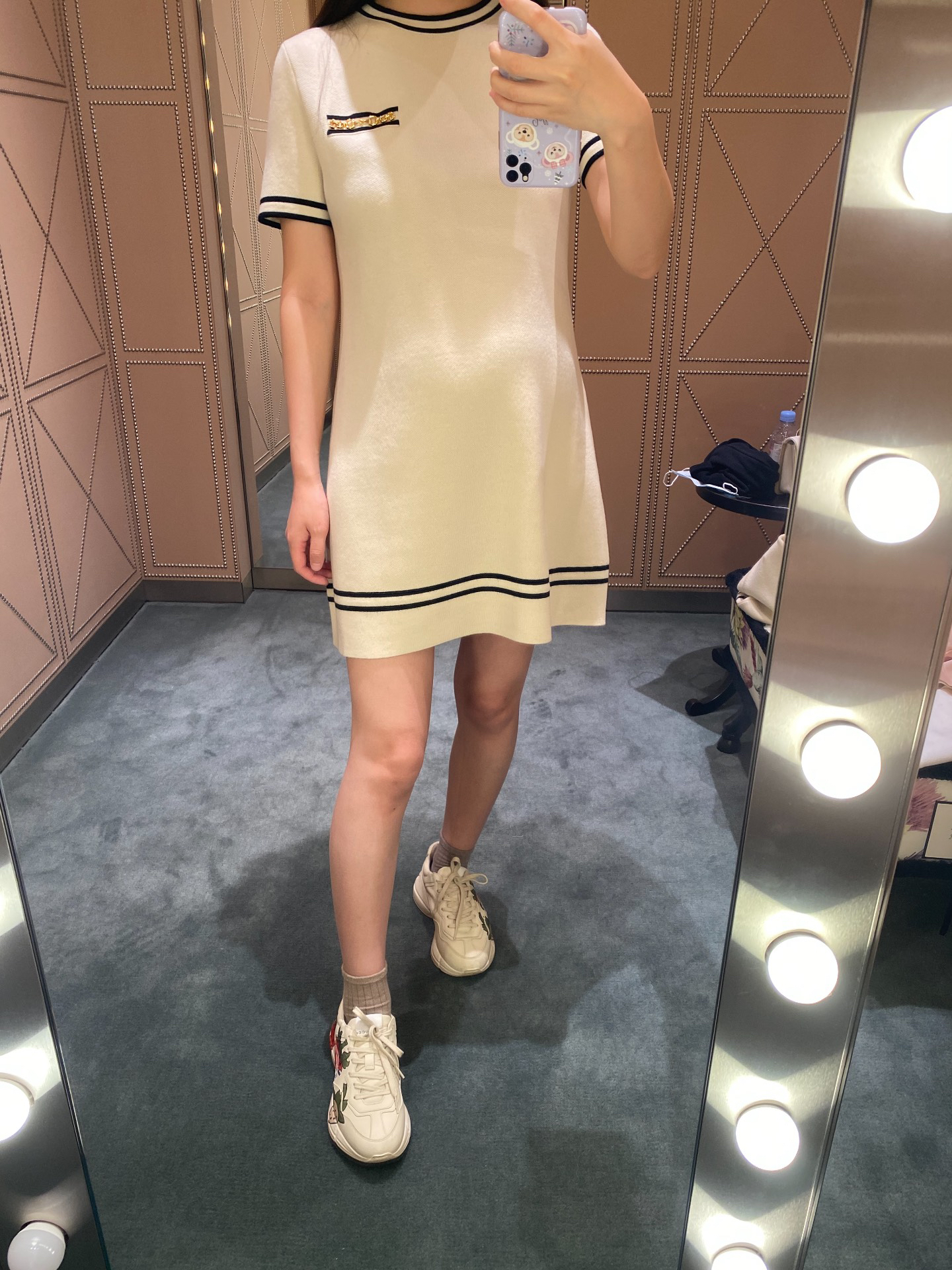 gucci白色针织连衣裙93