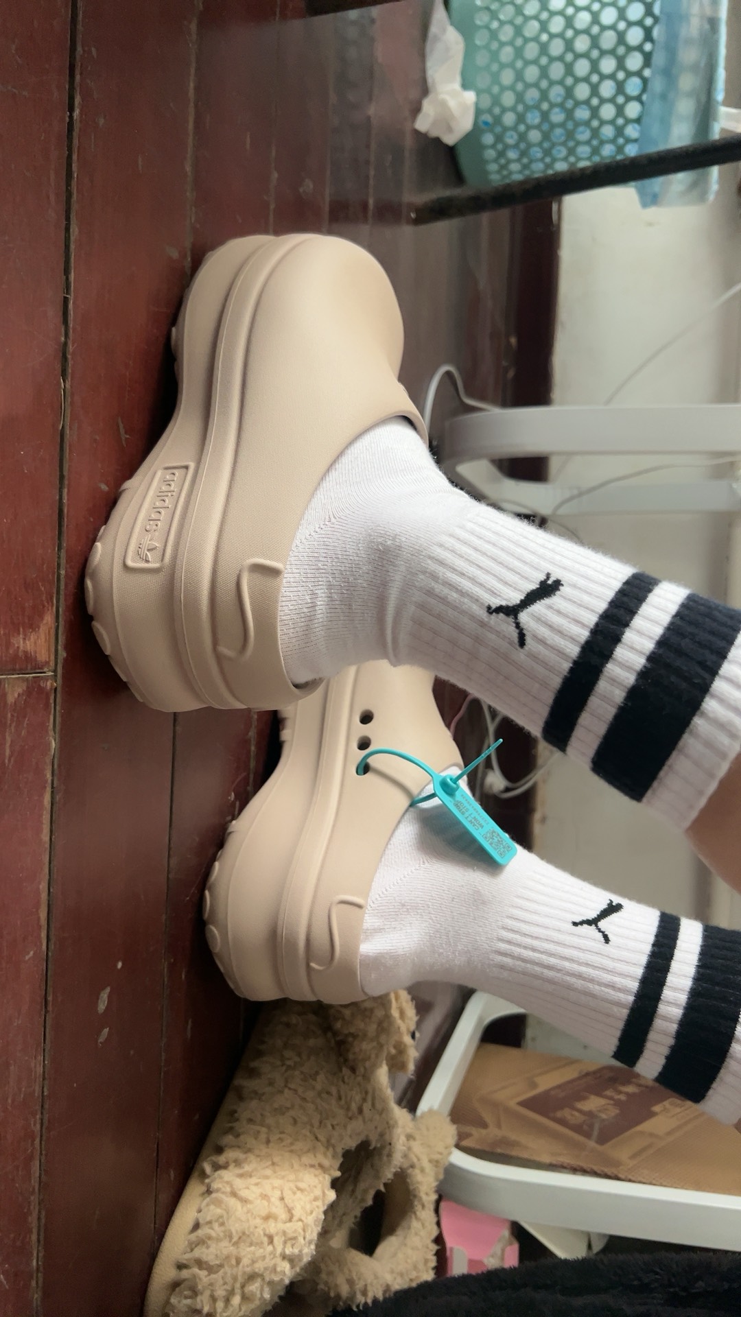 custom review-Adidas Originals AdiFOM Stan Smith Mule Резиновая подошва Домашние тапочки Женские Цвет песчаной умбры