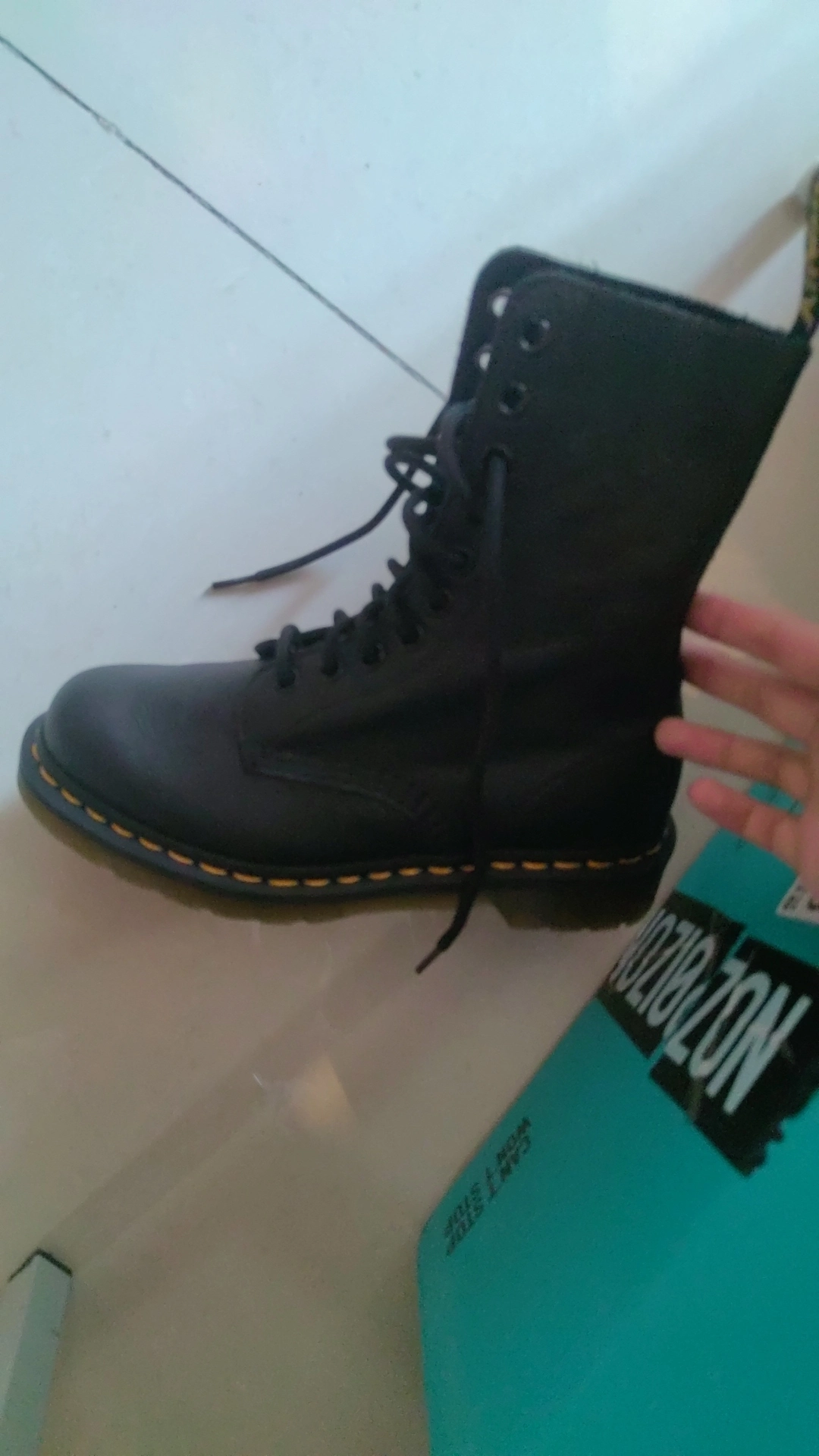 custom review-Dr.Martens 1490 Кожаная Короткая Ботинка Martin Женская Черная