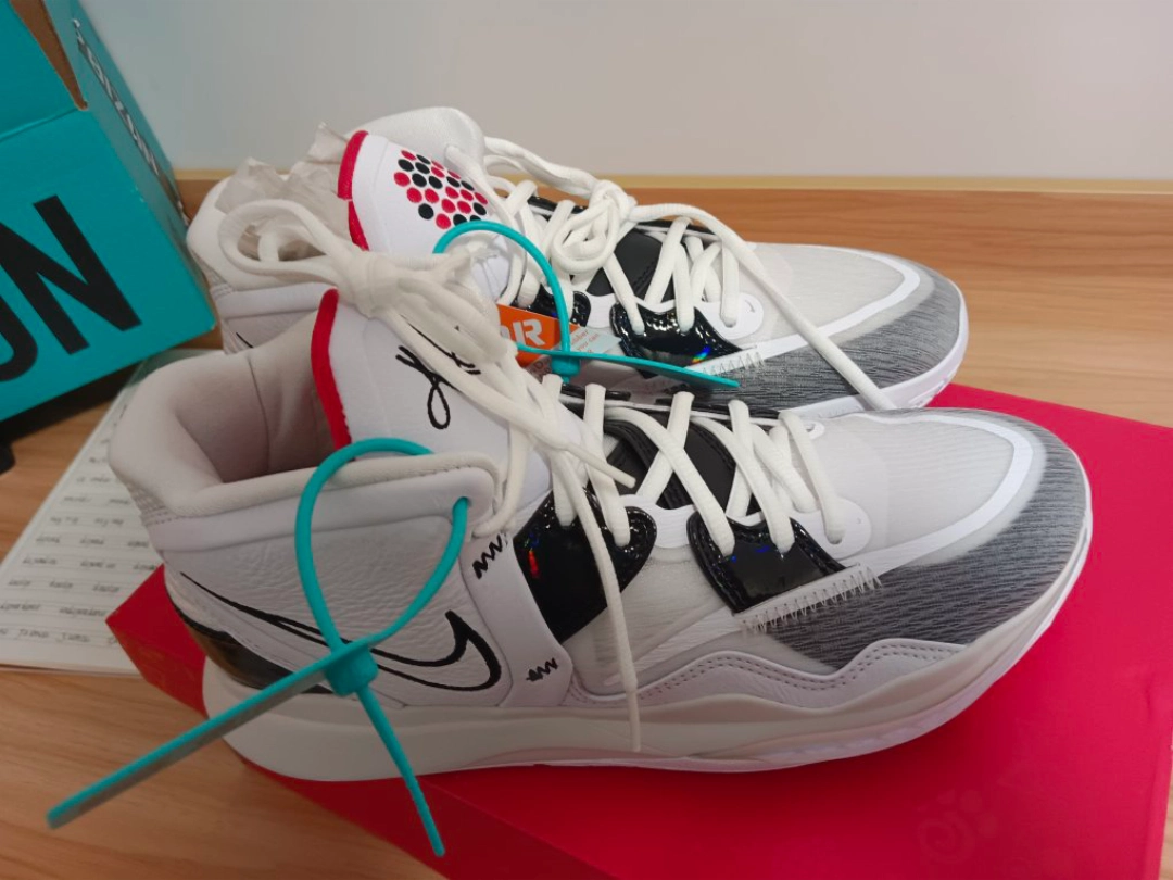 custom review-Nike Kyrie Infinity 'Man Machine' Kyrie 8 Белый цемент MID Топ Баскетбольные кроссовки Унисекс Белый черный Азиатская версия