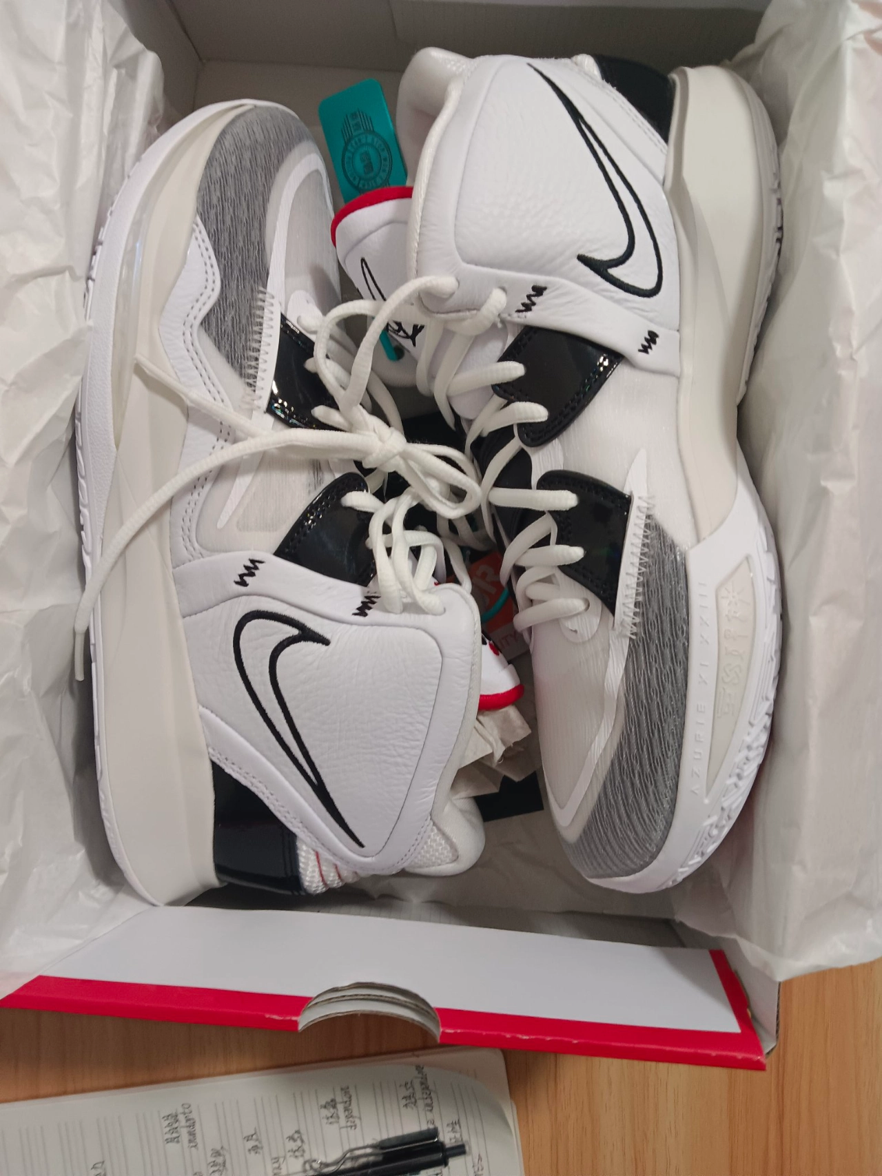 custom review-Nike Kyrie Infinity 'Man Machine' Kyrie 8 Белый цемент MID Топ Баскетбольные кроссовки Унисекс Белый черный Азиатская версия