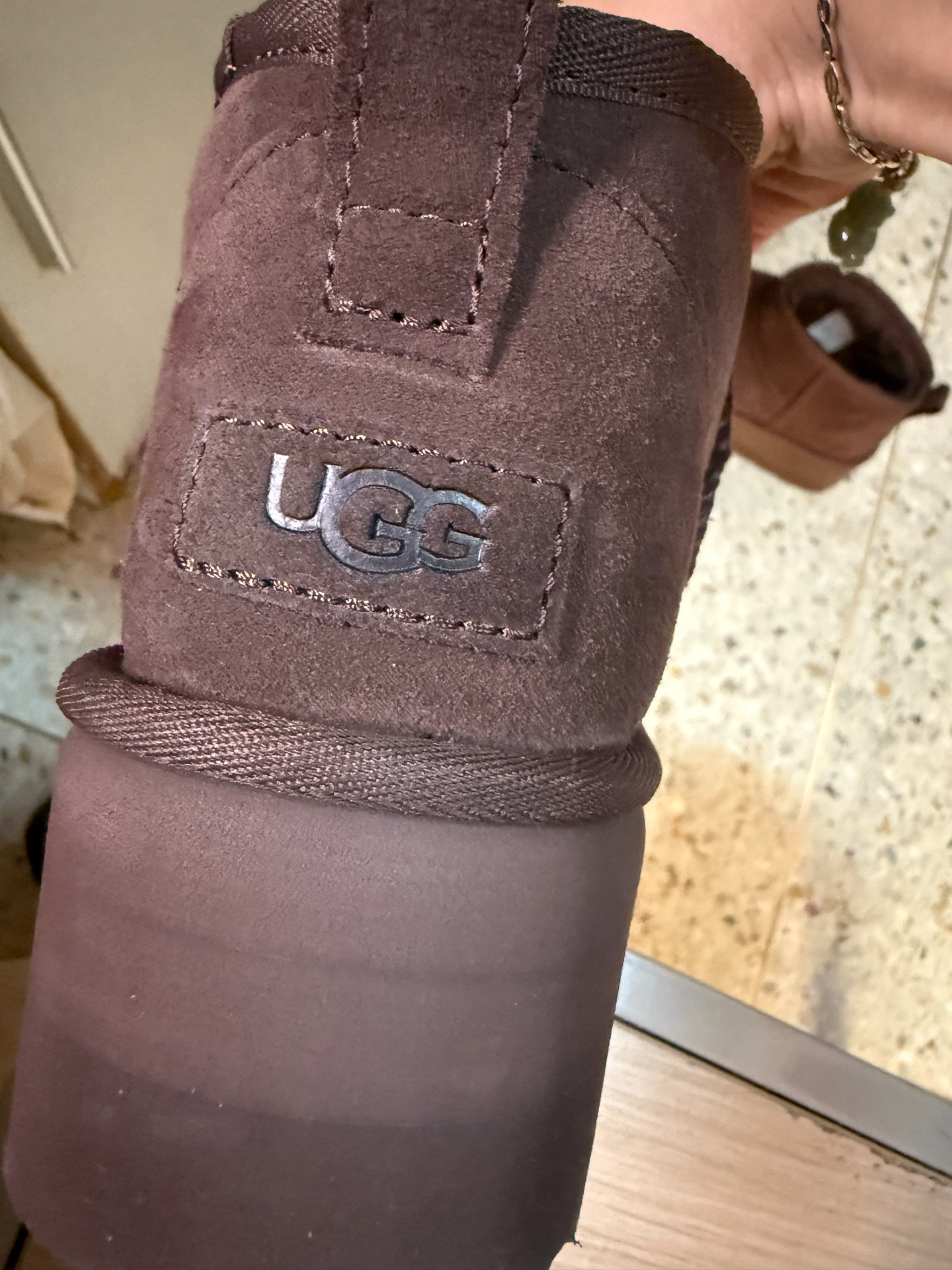 custom review-UGG CLASSIC ULTRA MINI Платформа Термический Ankle Длина (размер в длину) Снеботы Женские Шоколад