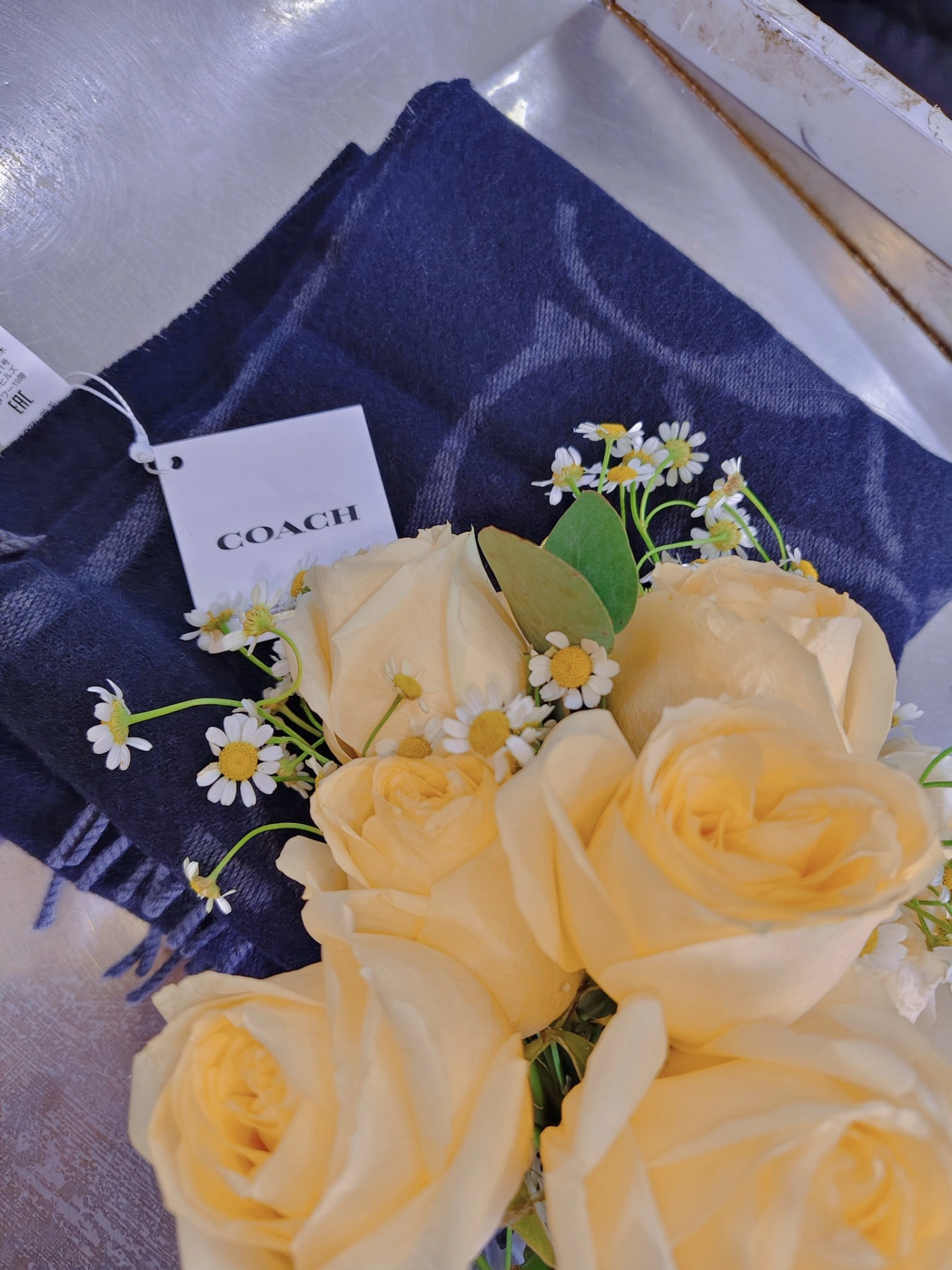 custom review-COACH Шарфы из овечьей шерсти вязаные Унисекс Черный