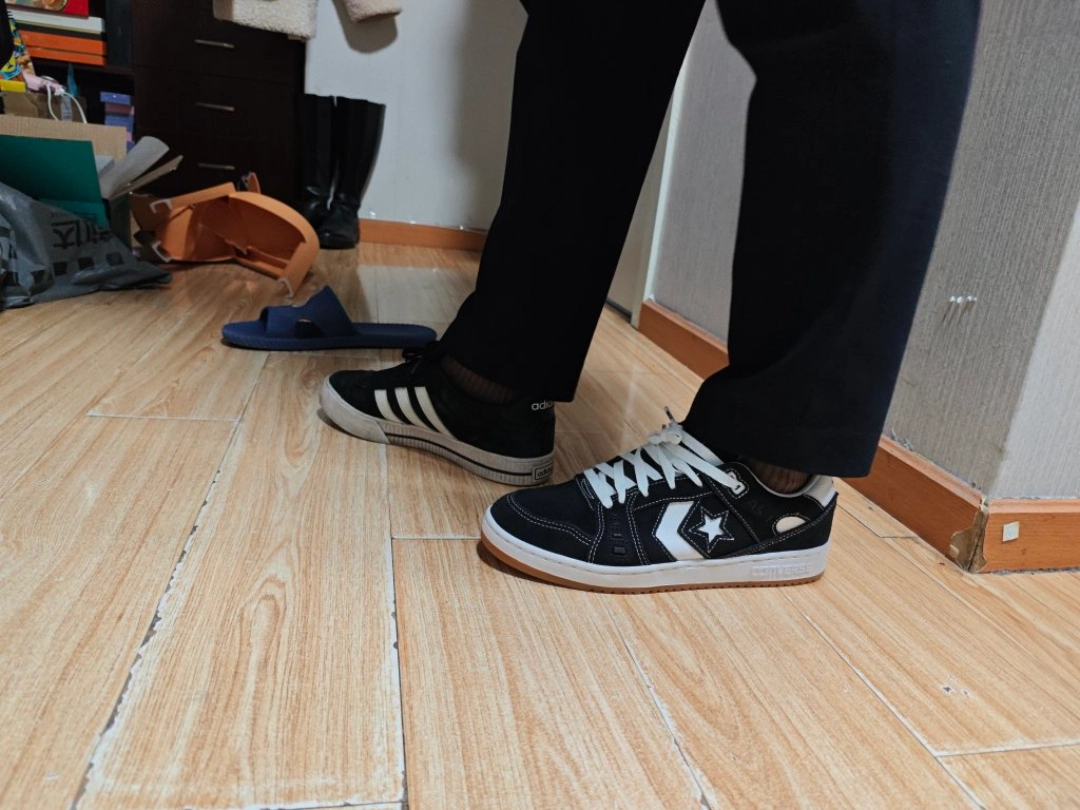 custom review-Конверс AS 1 Pro Амортизация Износостойкий Низкий Топ Скейтборд Кроссовки Унисекс Черный Белый