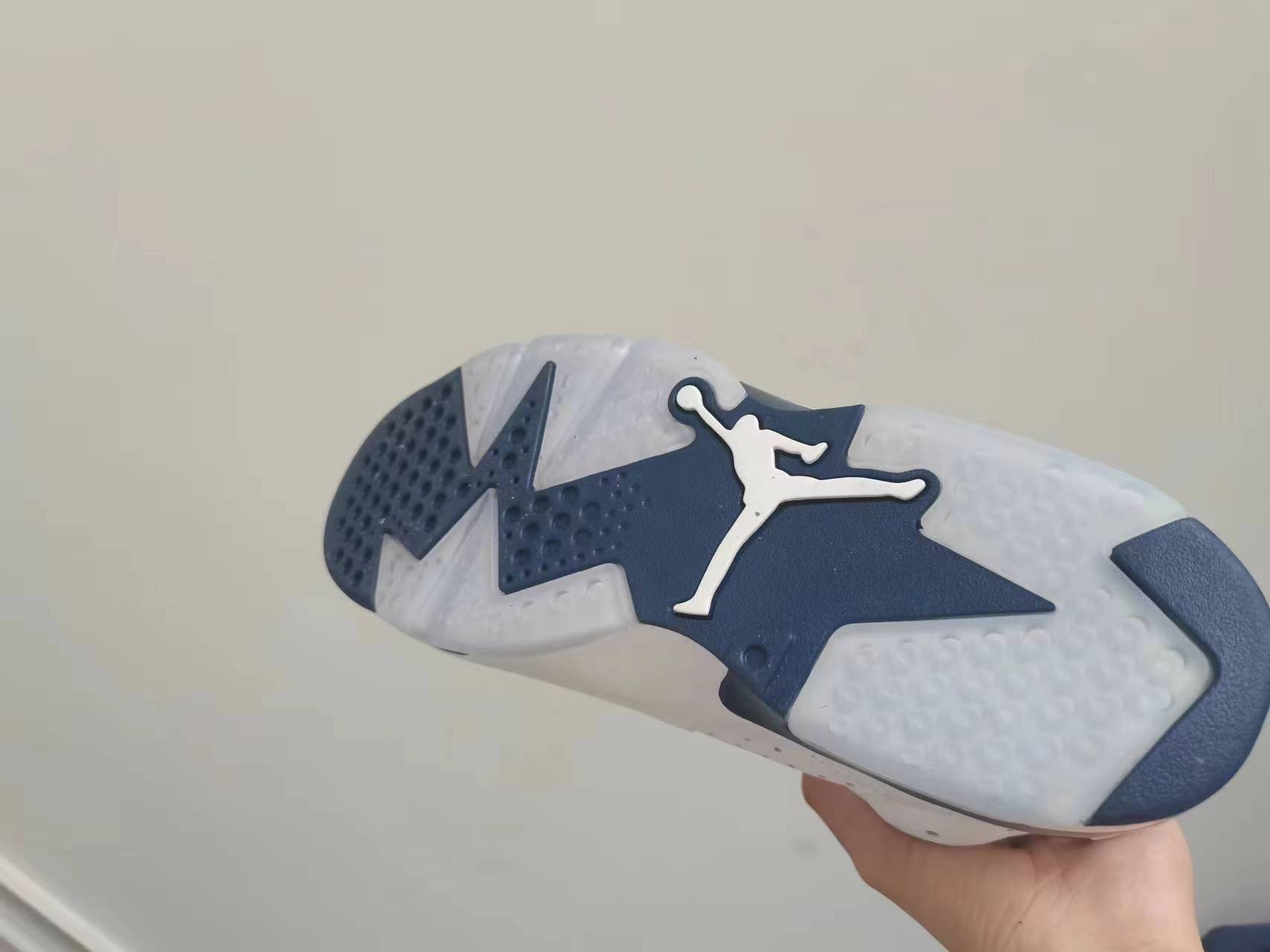 custom review-Jordan Air Jordan 6 Retro 'Midnight Blue' High Top Винтажные баскетбольные кроссовки Унисекс Белый Синий Midnight Blue