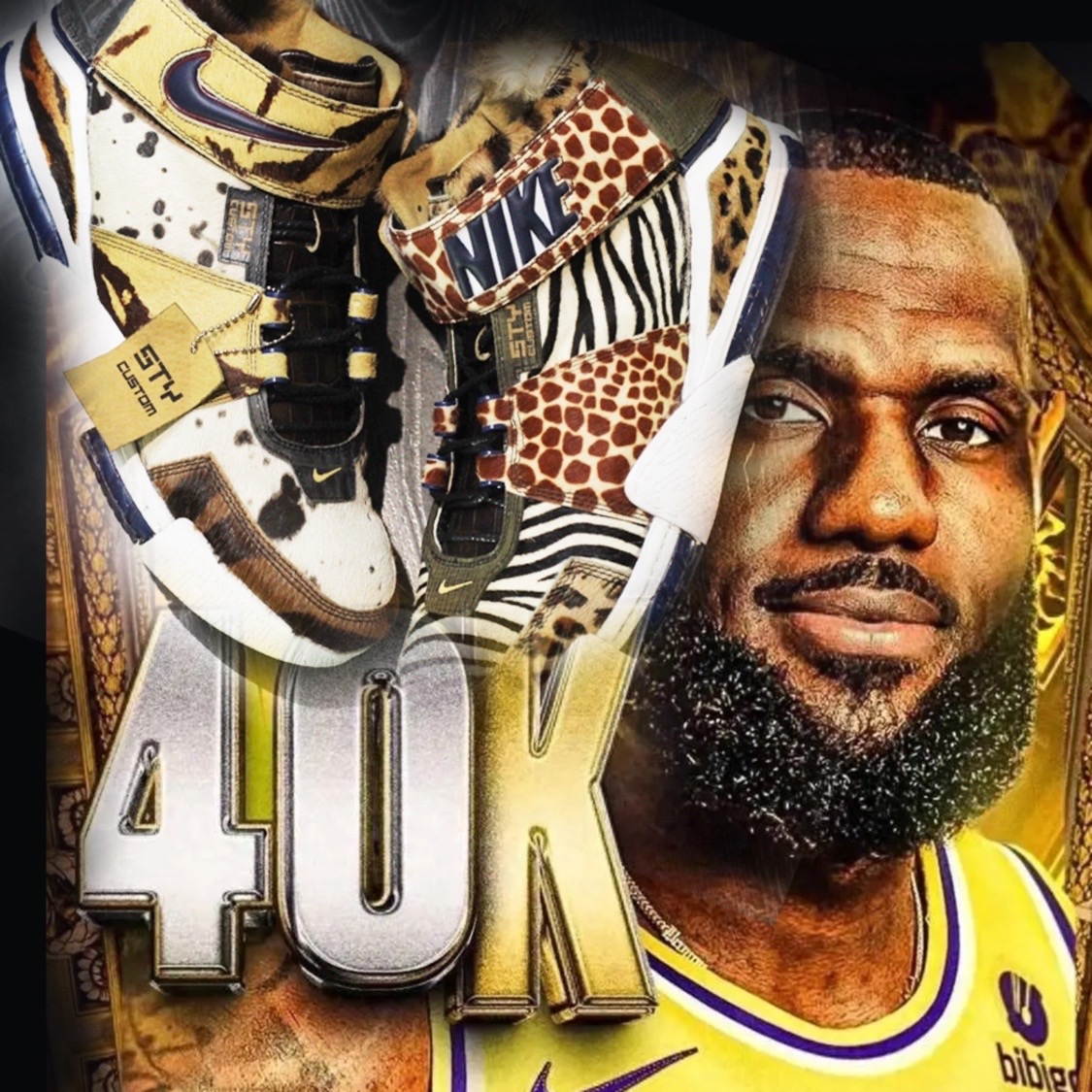 40k先生詹姆斯专属!霸气外露狂野狮王lbj2!