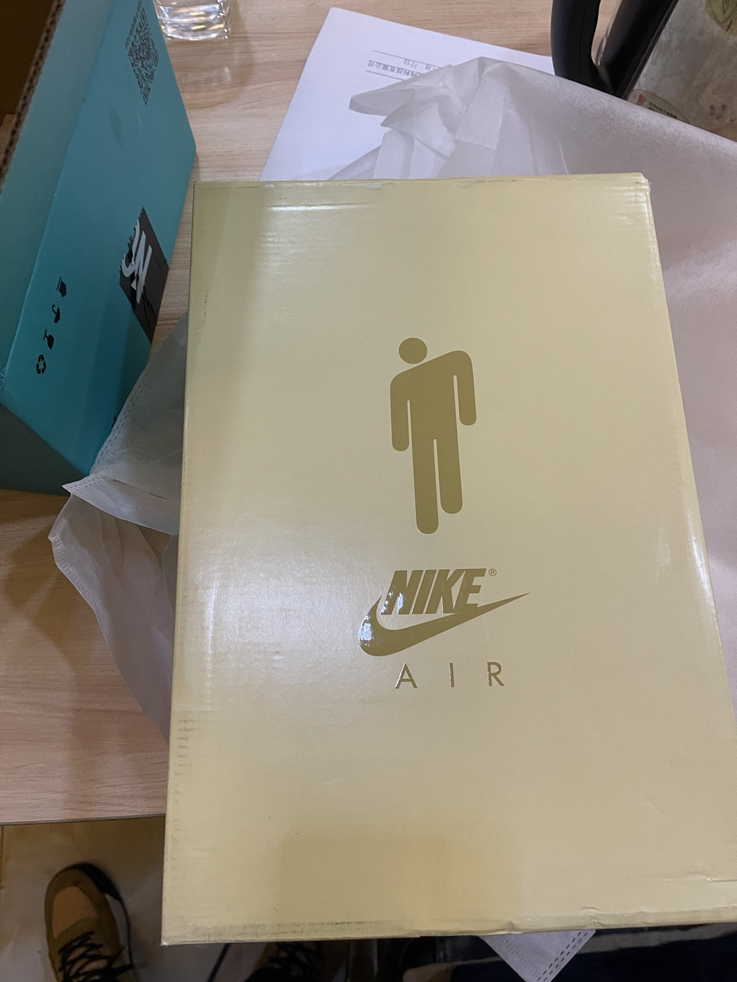 custom review-Billie Eilish x Nike Air FORCE 1 '07 SP 'Секвойя' Высокие Кроссовки для скейтбординга Унисекс Яшма