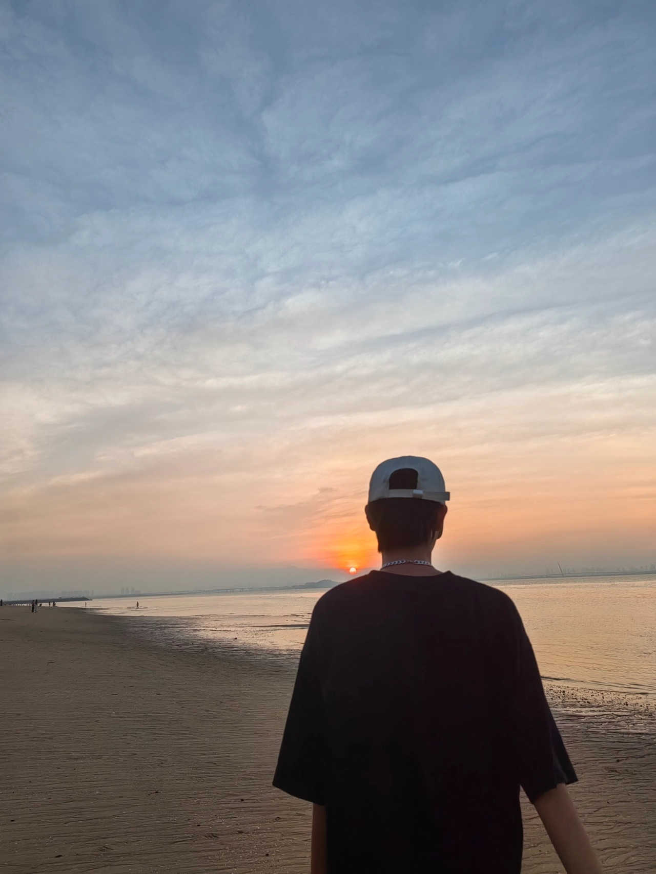 论男朋友拍照技 #给我看看你拍的夕阳 #晒晒氛围感背影 #海边氛围感