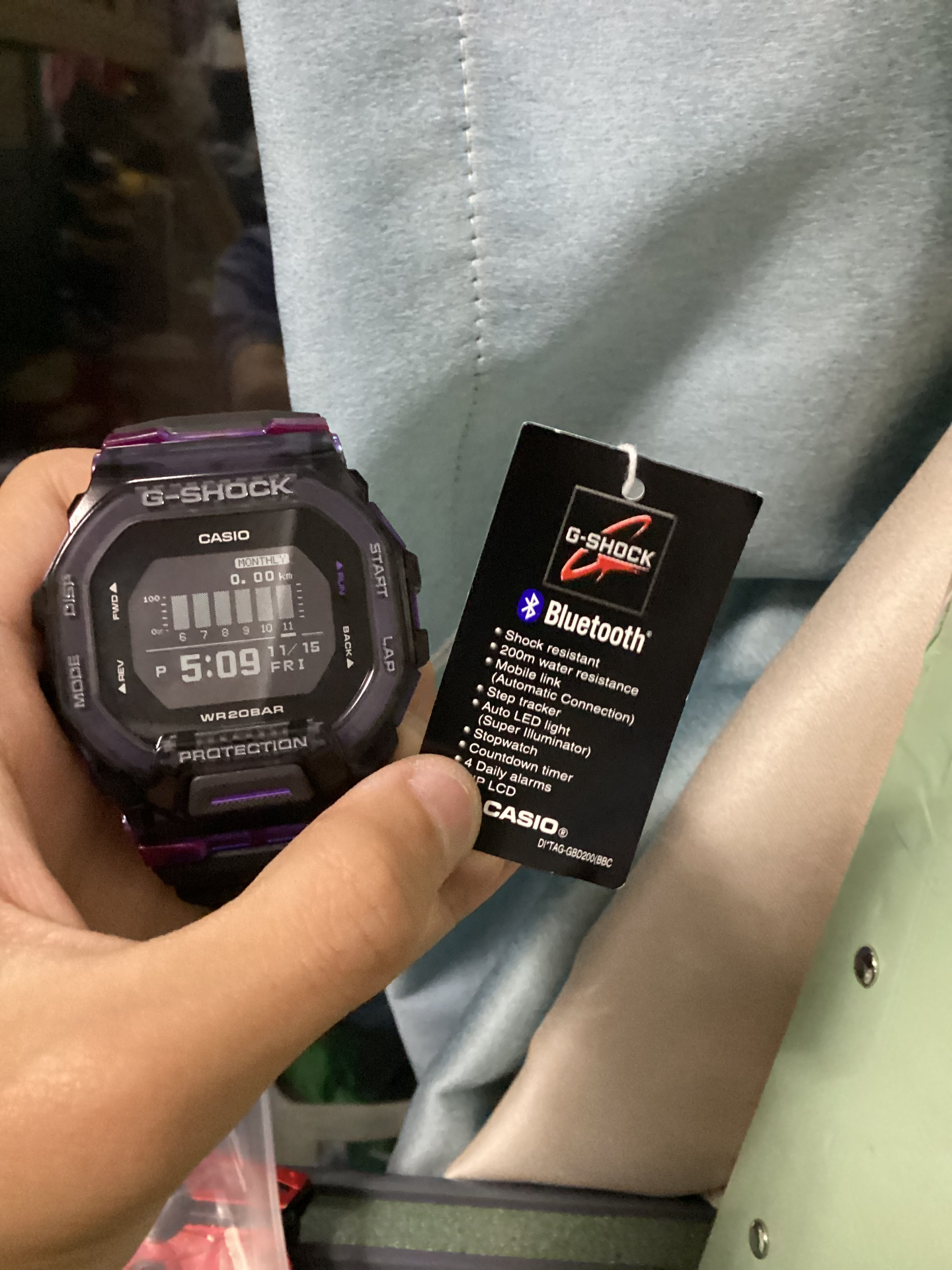 custom review-G Shock G Shock G Squad Кварцевый механизм Смольный ремешок Часы Мужские Черный циферблат