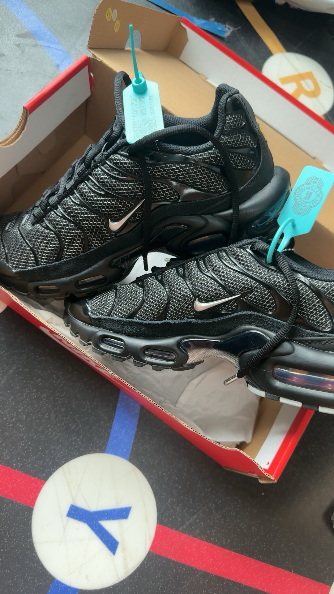 custom review-Nike Air Max Plus Low Top Casual Беговые кроссовки Женские Черные