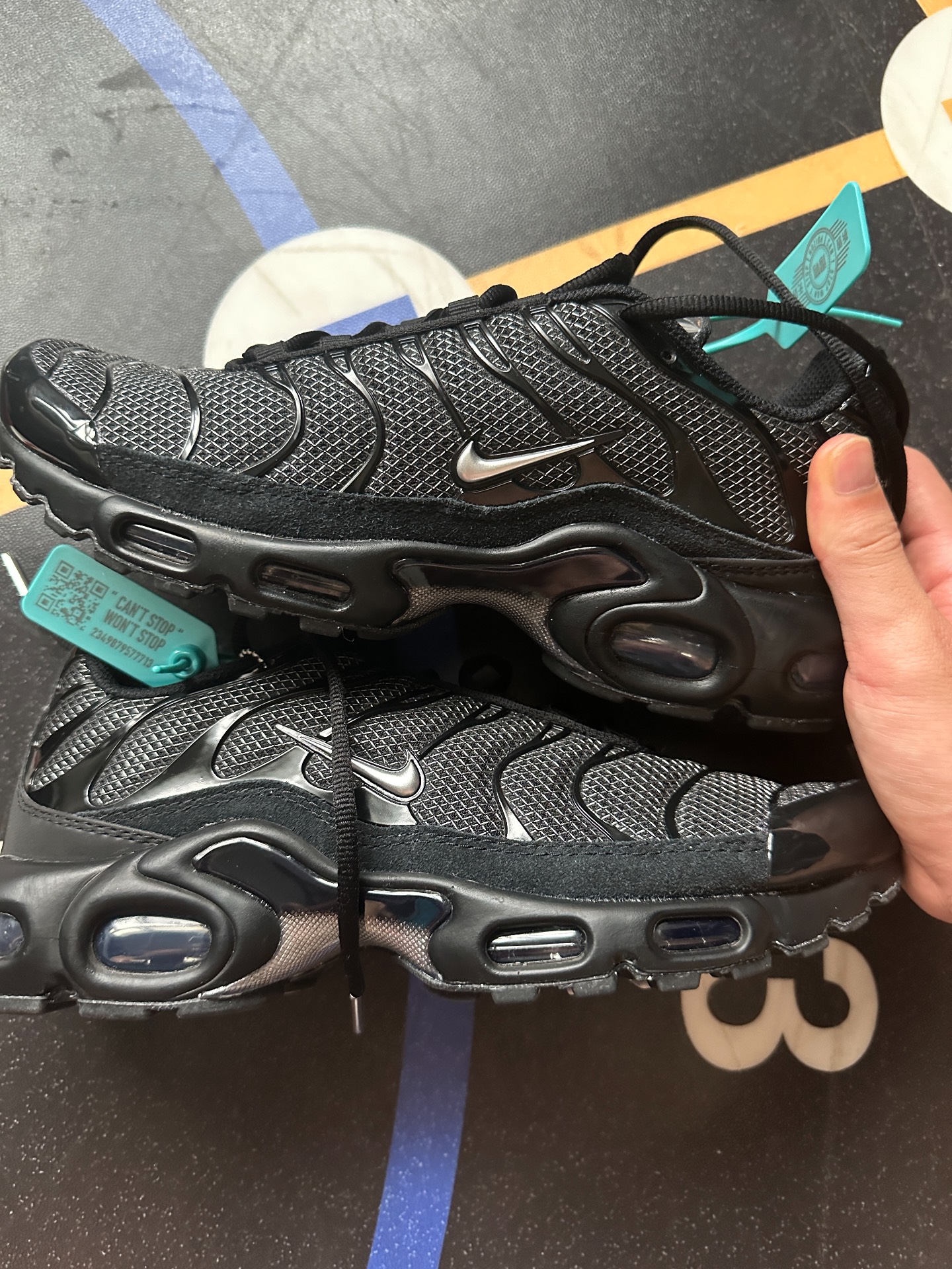 custom review-Nike Air Max Plus Low Top Casual Беговые кроссовки Женские Черные
