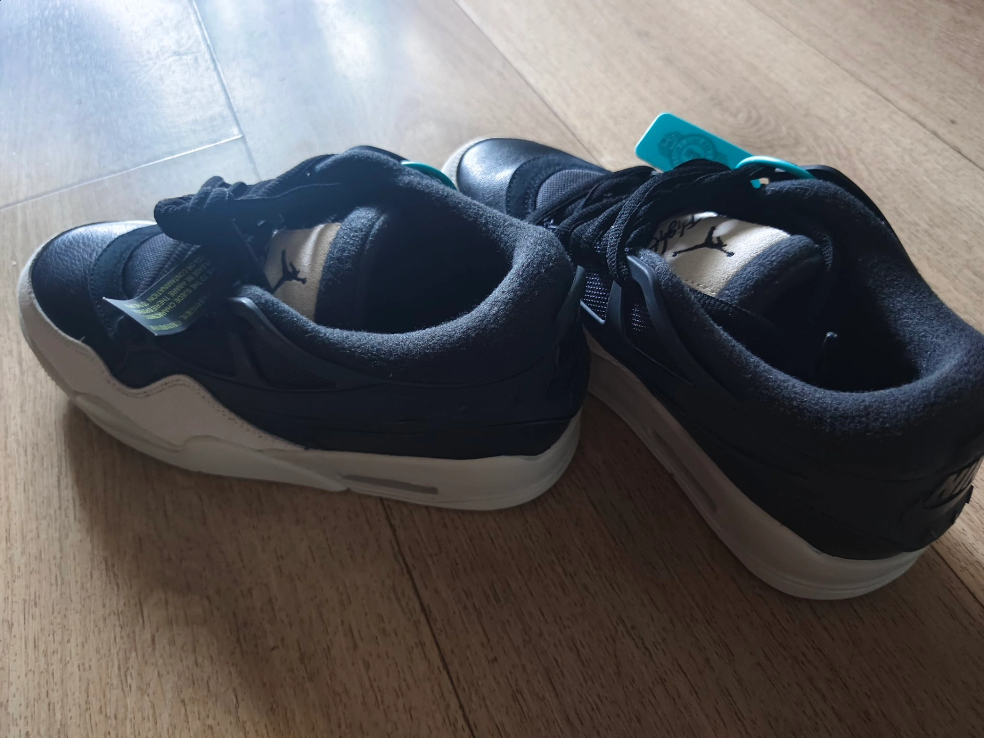 custom review-Jordan Air Jordan 4 RM Low Топ Винтажные Баскетбольные Кроссовки Мужские Черный Бежевый