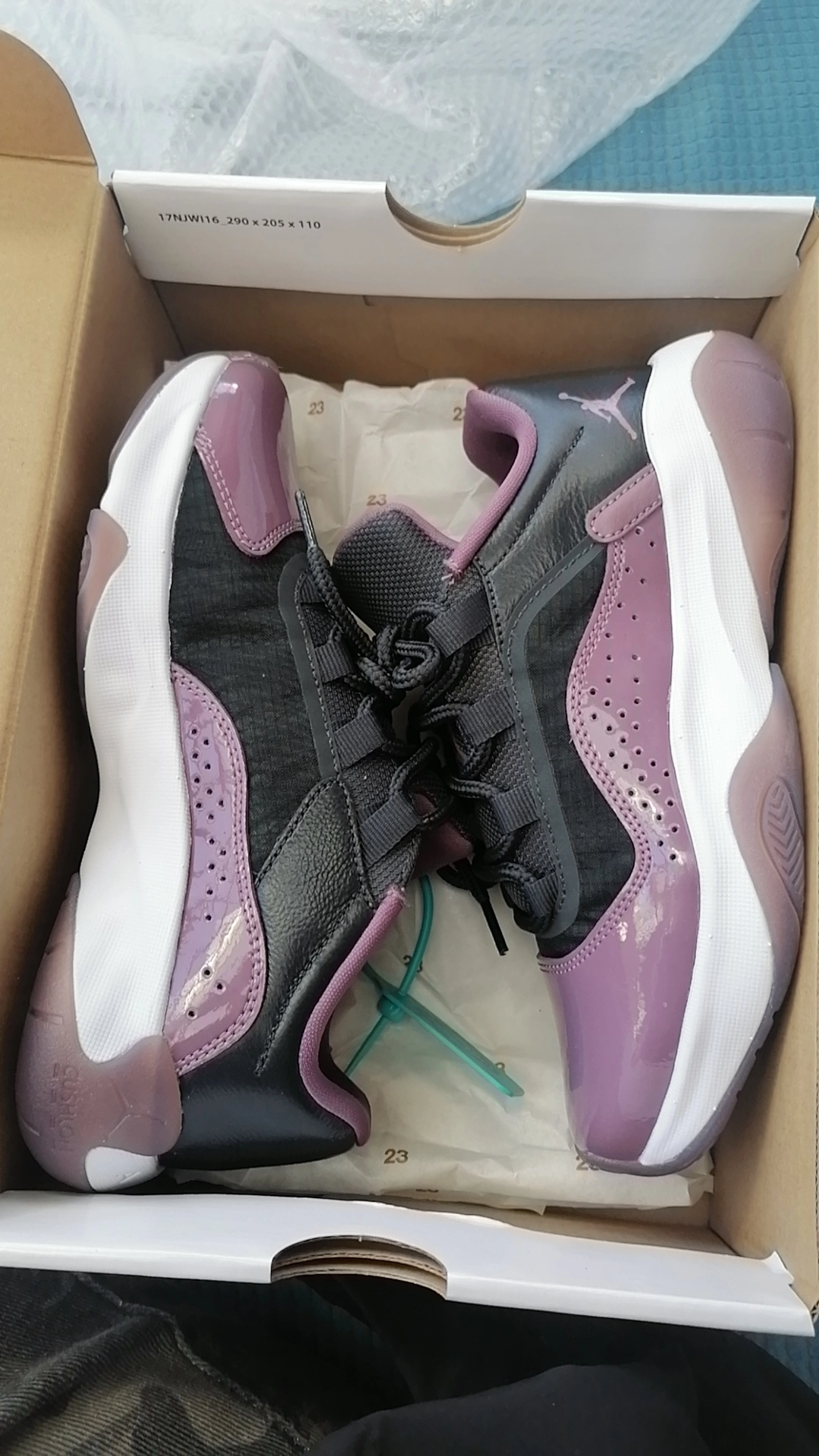 custom review-Jordan Air Jordan 11 Low Топ Винтажные Баскетбольные Кроссовки Женские Черный Фиолетовый