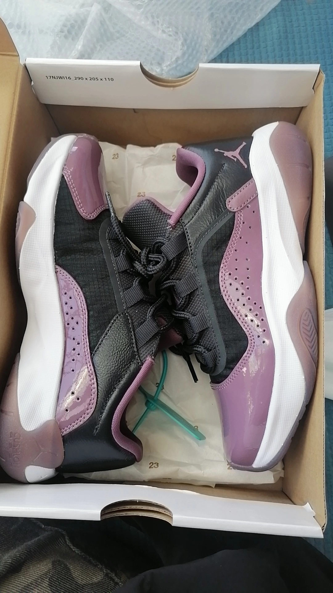 custom review-Jordan Air Jordan 11 Low Топ Винтажные Баскетбольные Кроссовки Женские Черный Фиолетовый